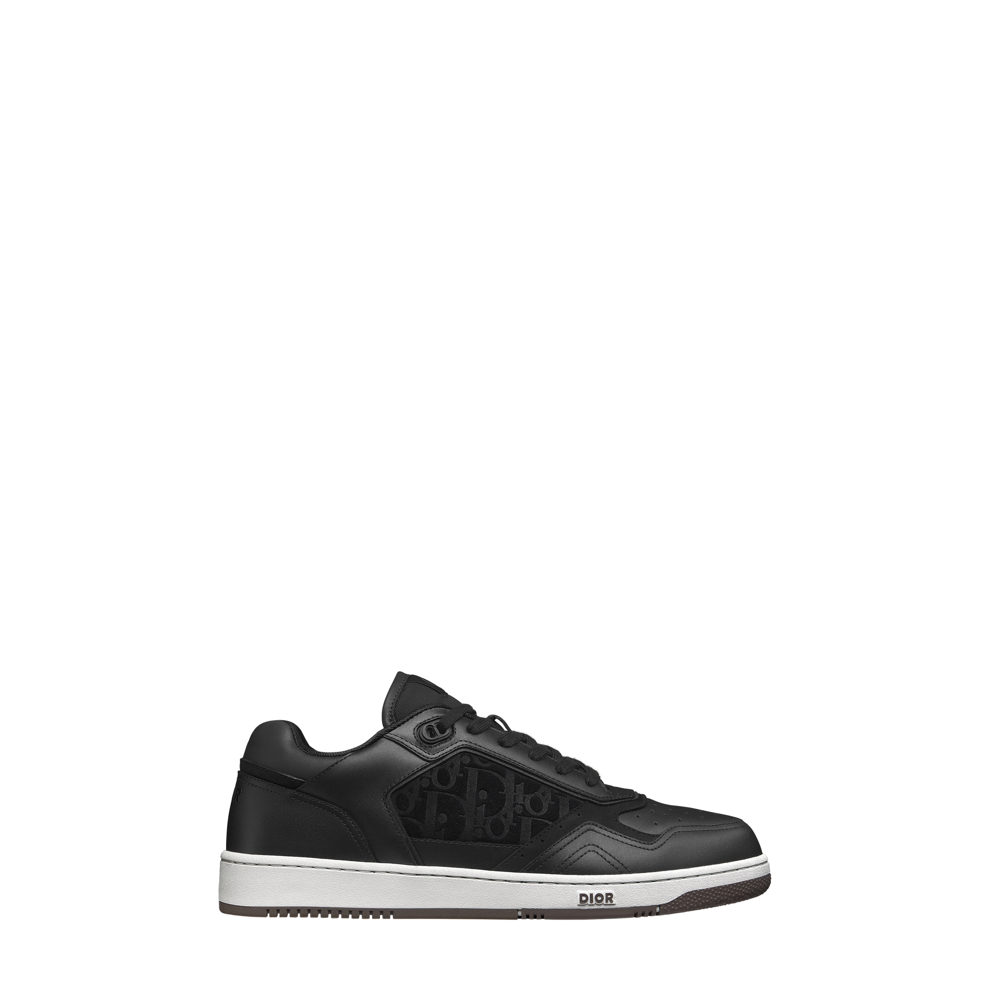  Black Smooth Calfskin and Black Dior Oblique-Embossed Suede