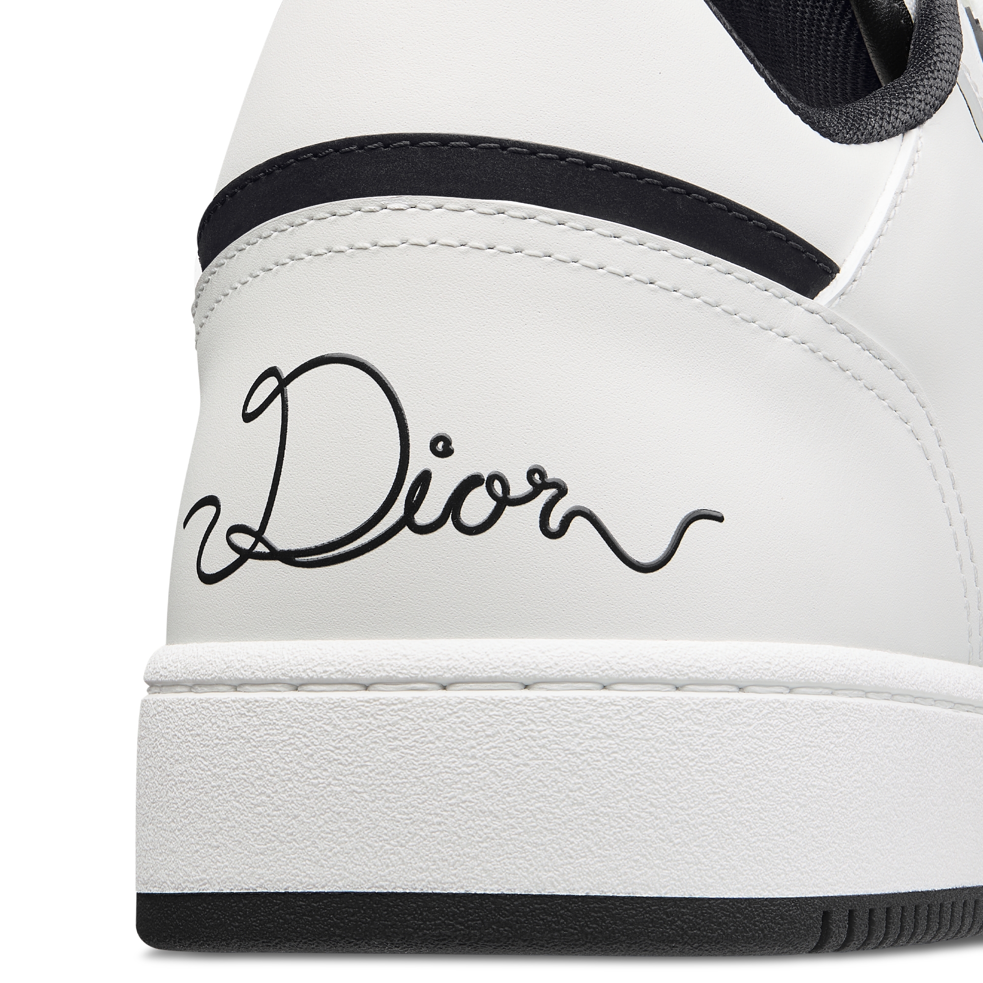 B27 Uptown Low-Top Sneaker White and Black Smooth Calfskin with White Dior Oblique Galaxy Leather E09