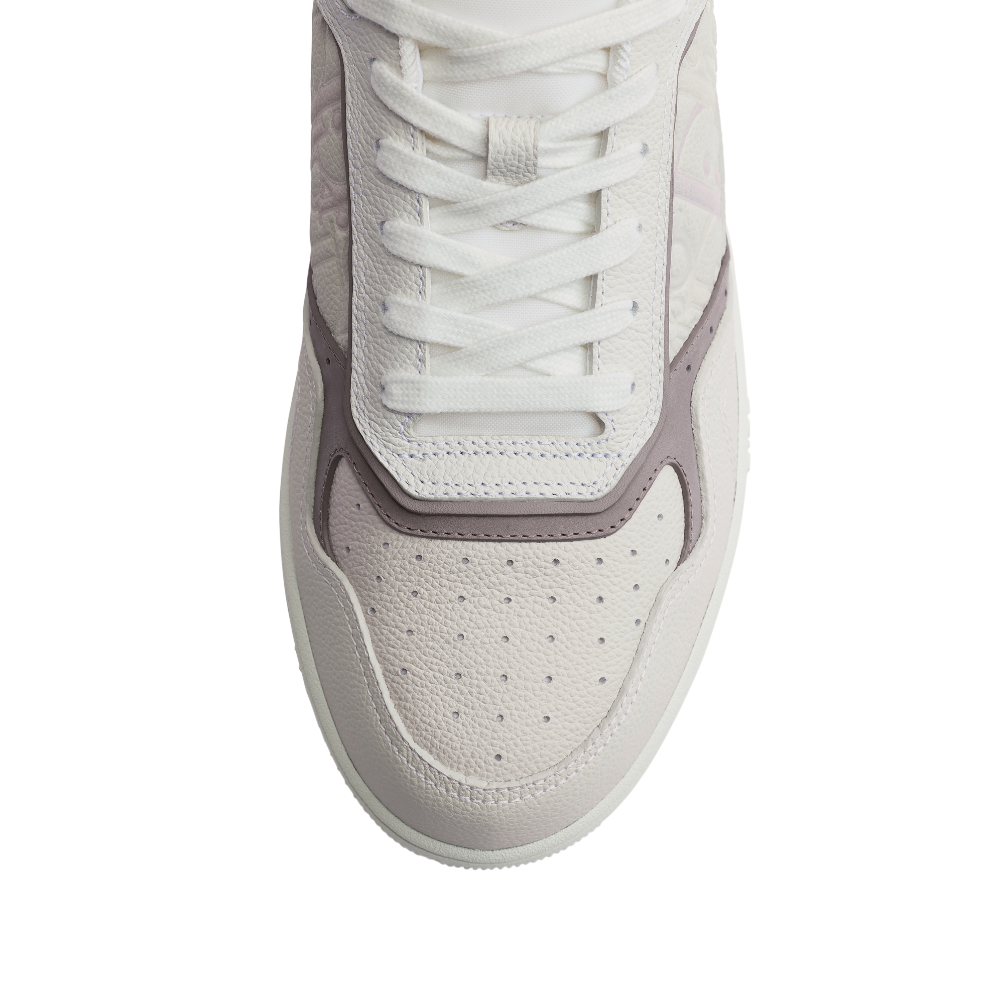 B27 Uptown Low-Top Sneaker White and Gray Grained Calfskin with White and Gray Dior Gravity Leather E06