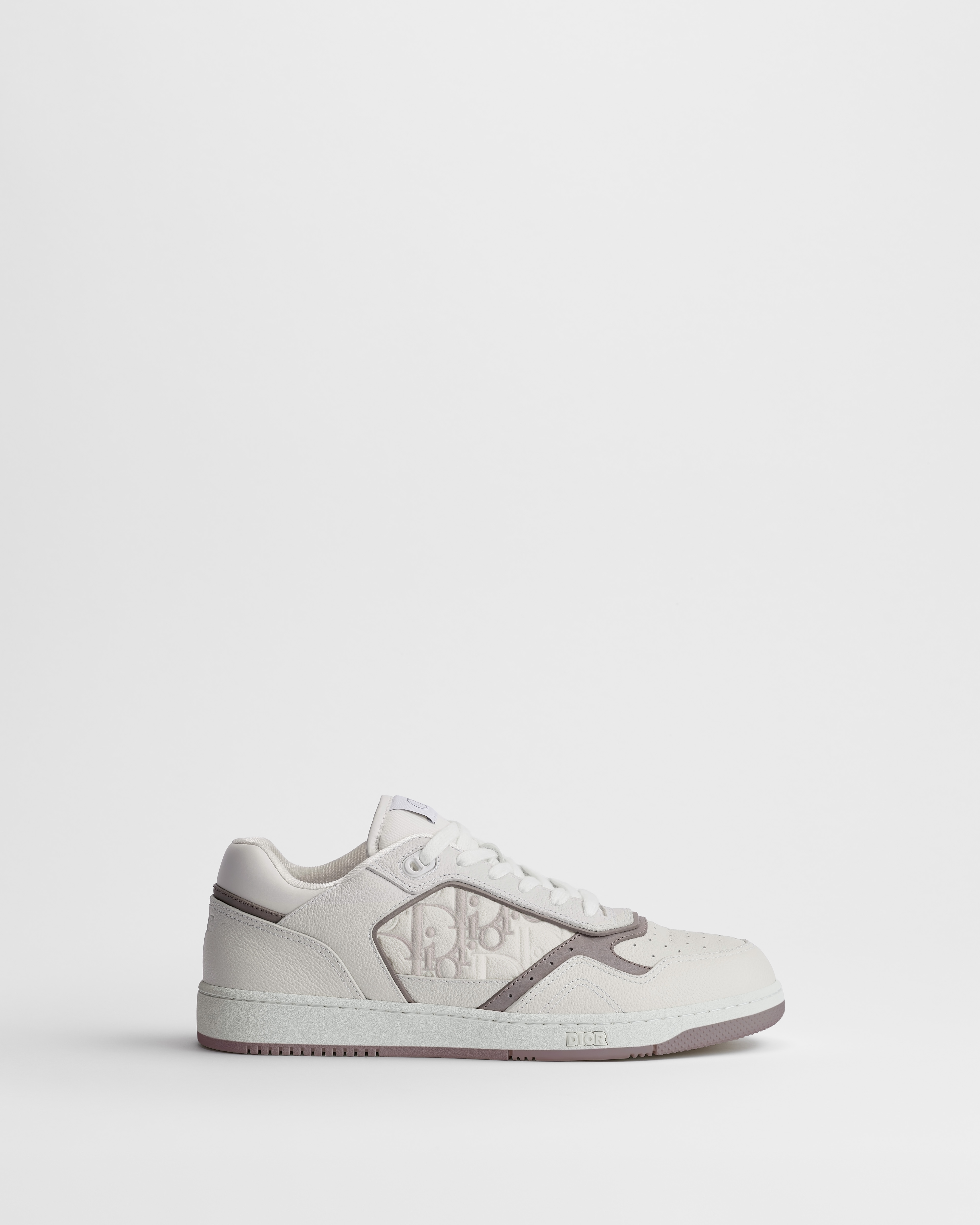 B27 Uptown Low-Top Sneaker White and Gray Grained Calfskin with White and Gray Dior Gravity Leather E02