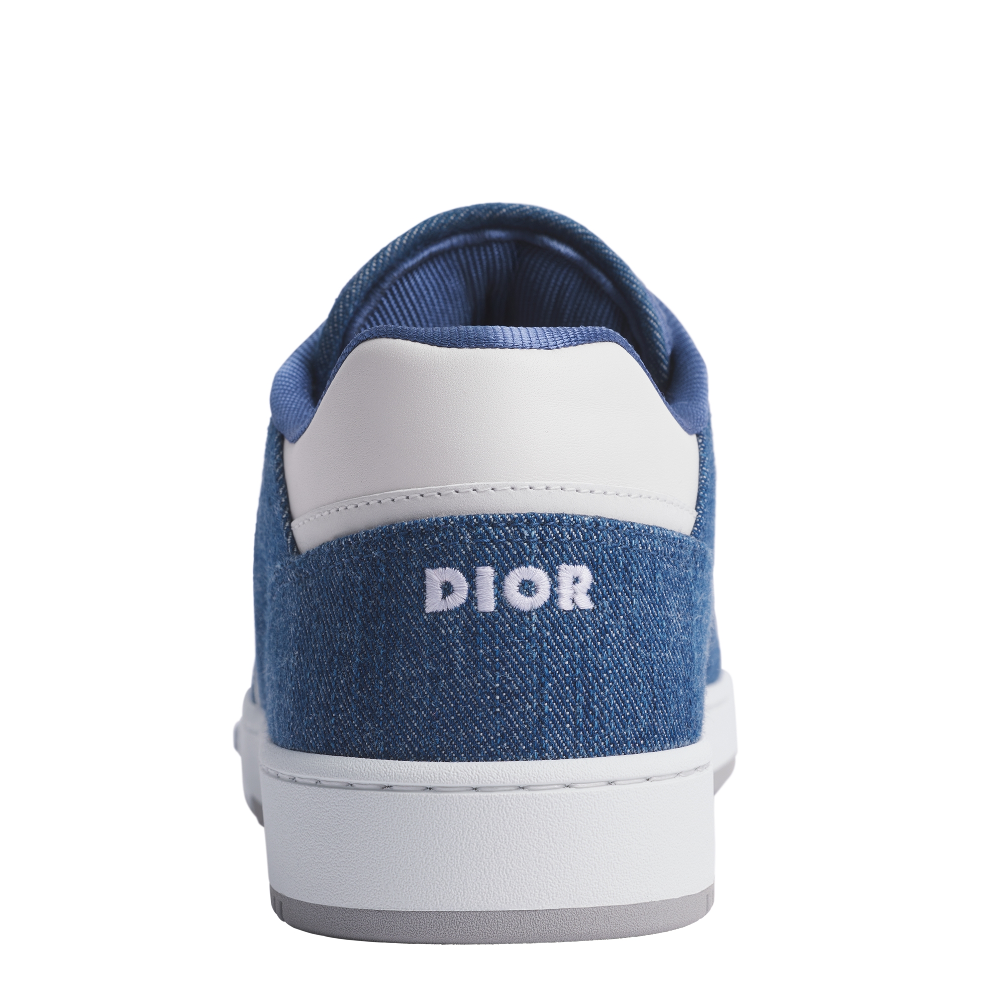 B27 Uptown Low-Top Sneaker White Smooth Calfskin, Blue Denim and White Dior Oblique Galaxy Leather E08