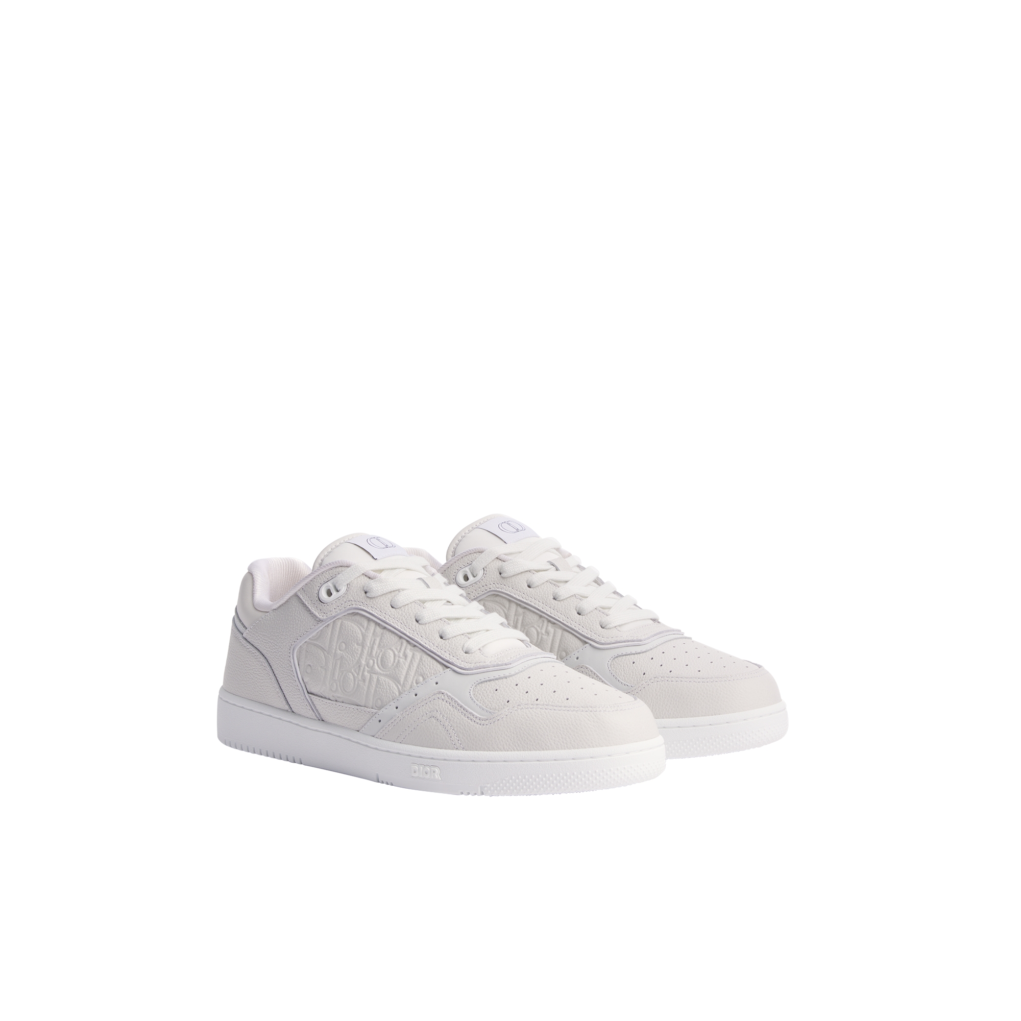 B27 Uptown Low-Top Sneaker White Grained Calfskin and White Dior Gravity Leather E03