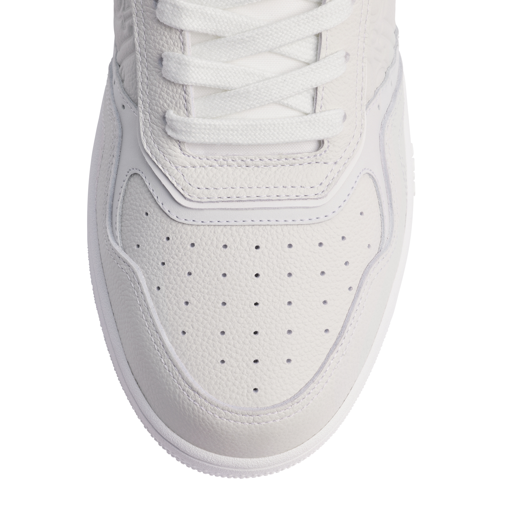 B27 Uptown Low-Top Sneaker White Grained Calfskin and White Dior Gravity Leather E06
