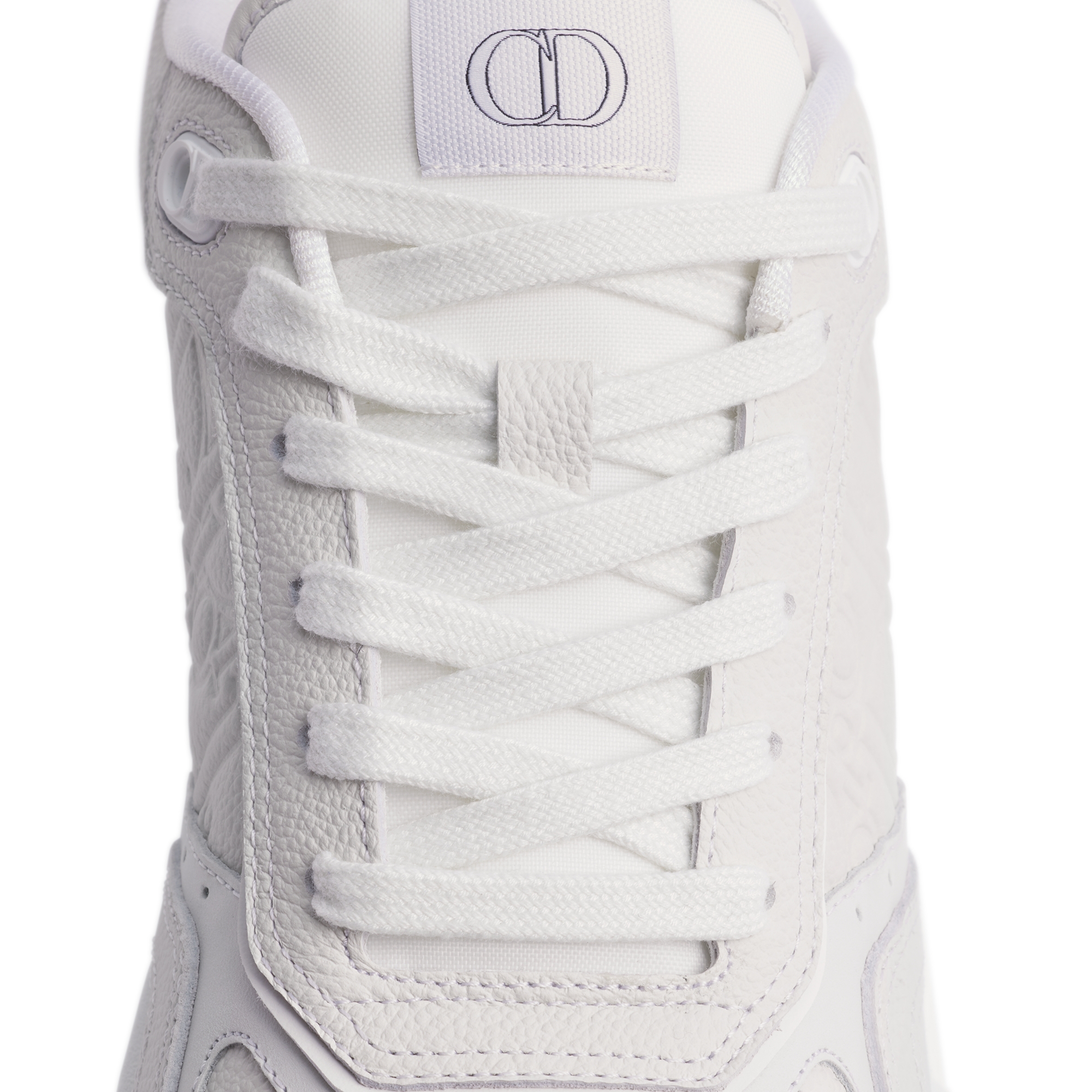 B27 Uptown Low-Top Sneaker White Grained Calfskin and White Dior Gravity Leather E11