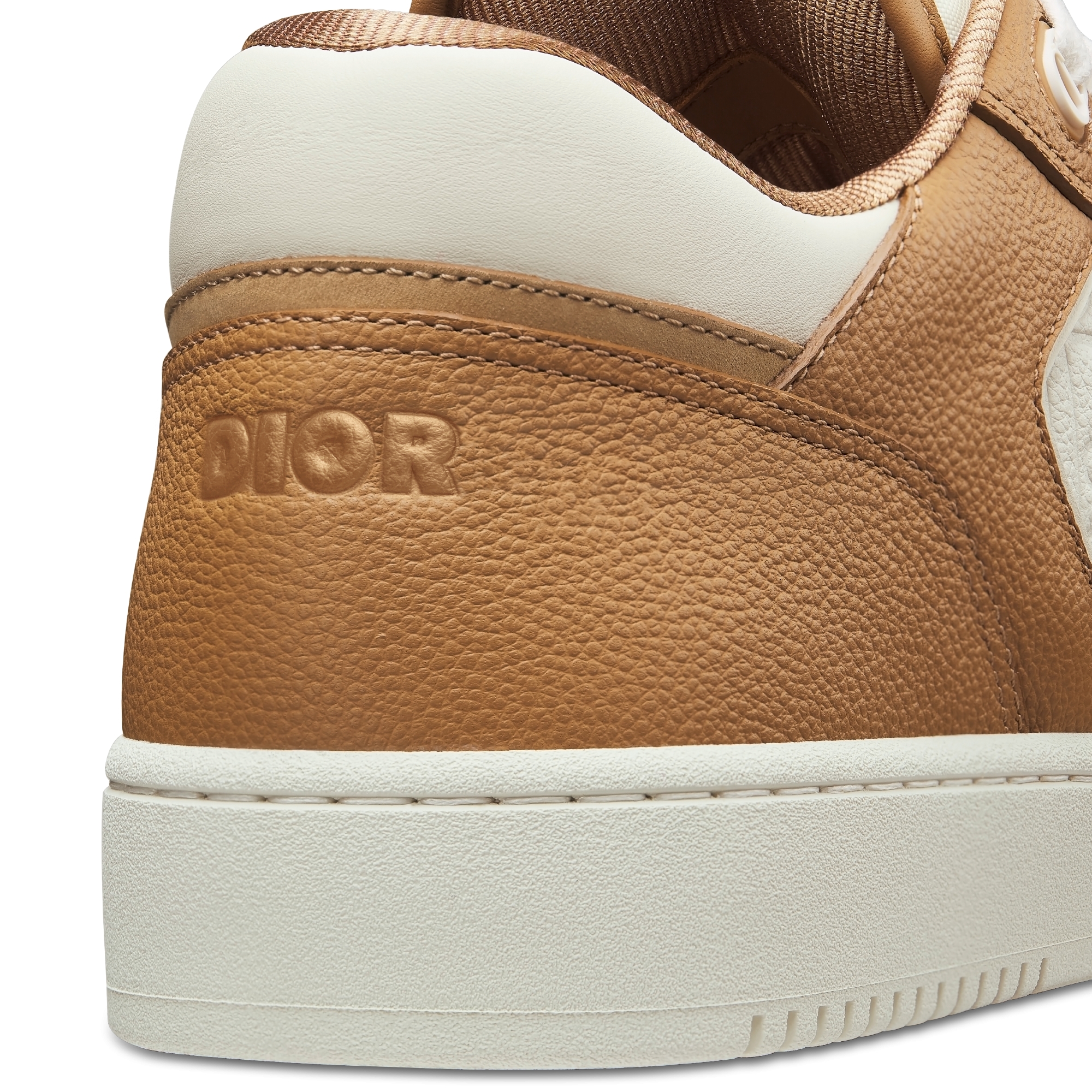 B27 Uptown Low-Top Sneaker Cognac and White Grained Calfskin with White Dior Gravity Leather E09