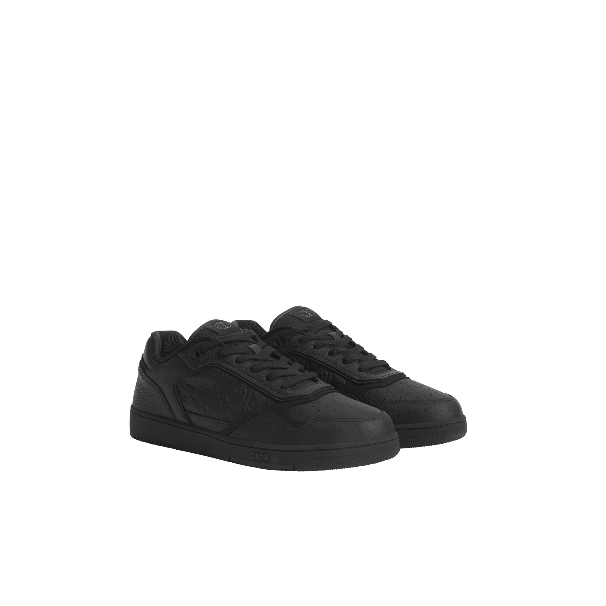 B27 Uptown Low-Top Sneaker Black Grained Calfskin and Black Dior Gravity Leather E03