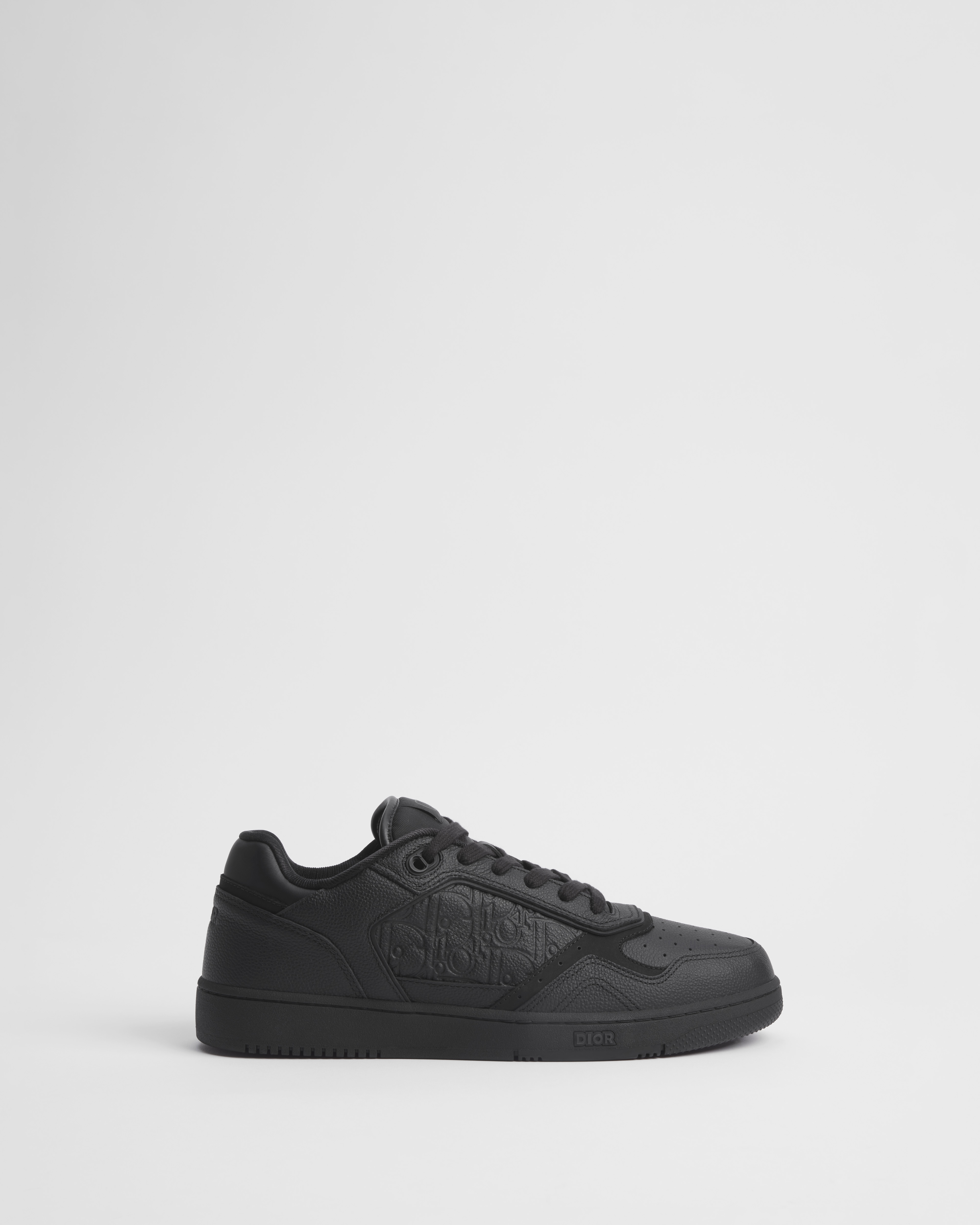 Sneaker B27 Uptown basse Cuir de veau grainé noir et cuir Dior Gravity noir E02
