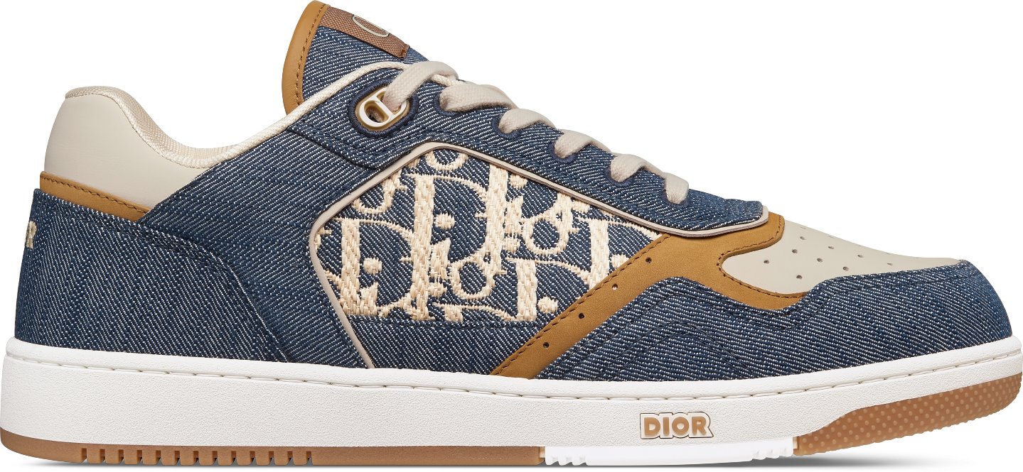 DIOR☆B27 Uptown ロートップ スニーカー B27 Uptown Low-Top Sneaker Beige and White Grained Calfskin