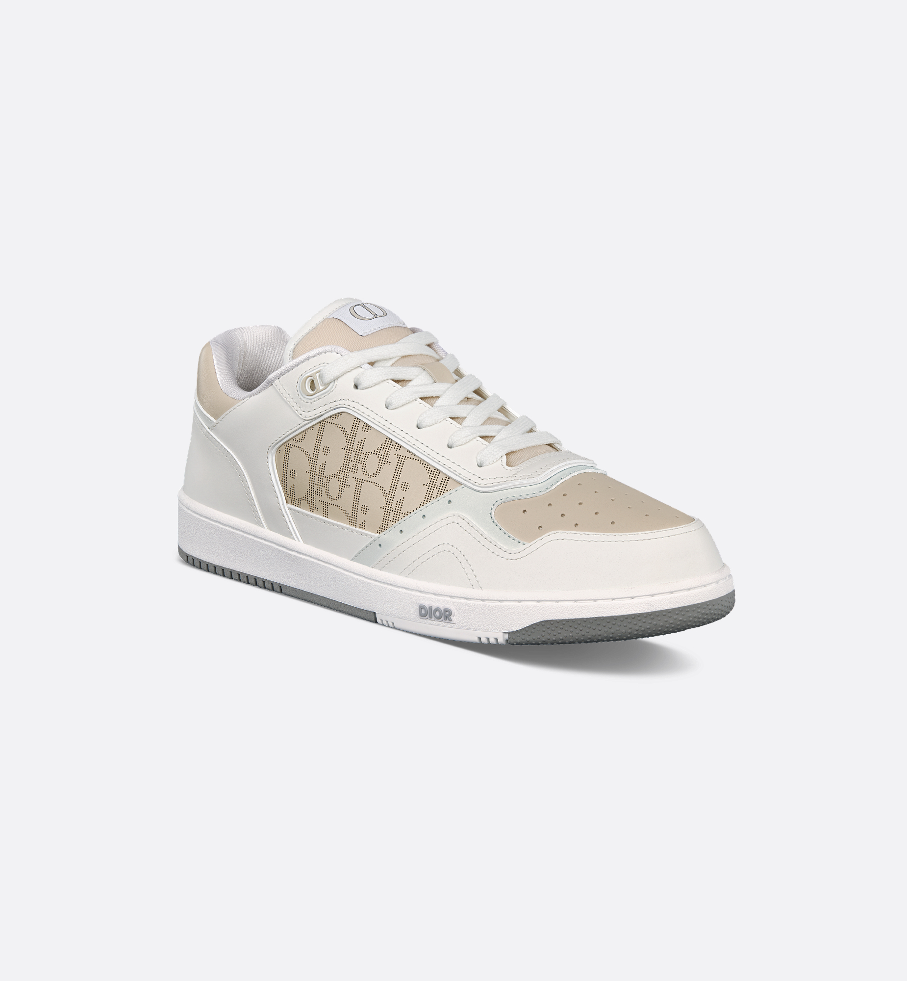 B27 Uptown Low-Top Sneaker White and Beige Smooth Calfskin B27 Uptown Low-Top Sneaker White and Beige Smooth Calfskin