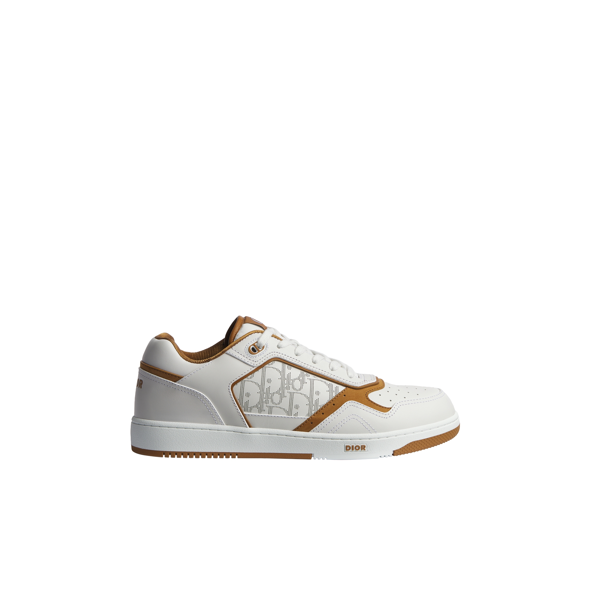  White and Caramel Smooth Calfskin with White Dior Oblique Galaxy Leather