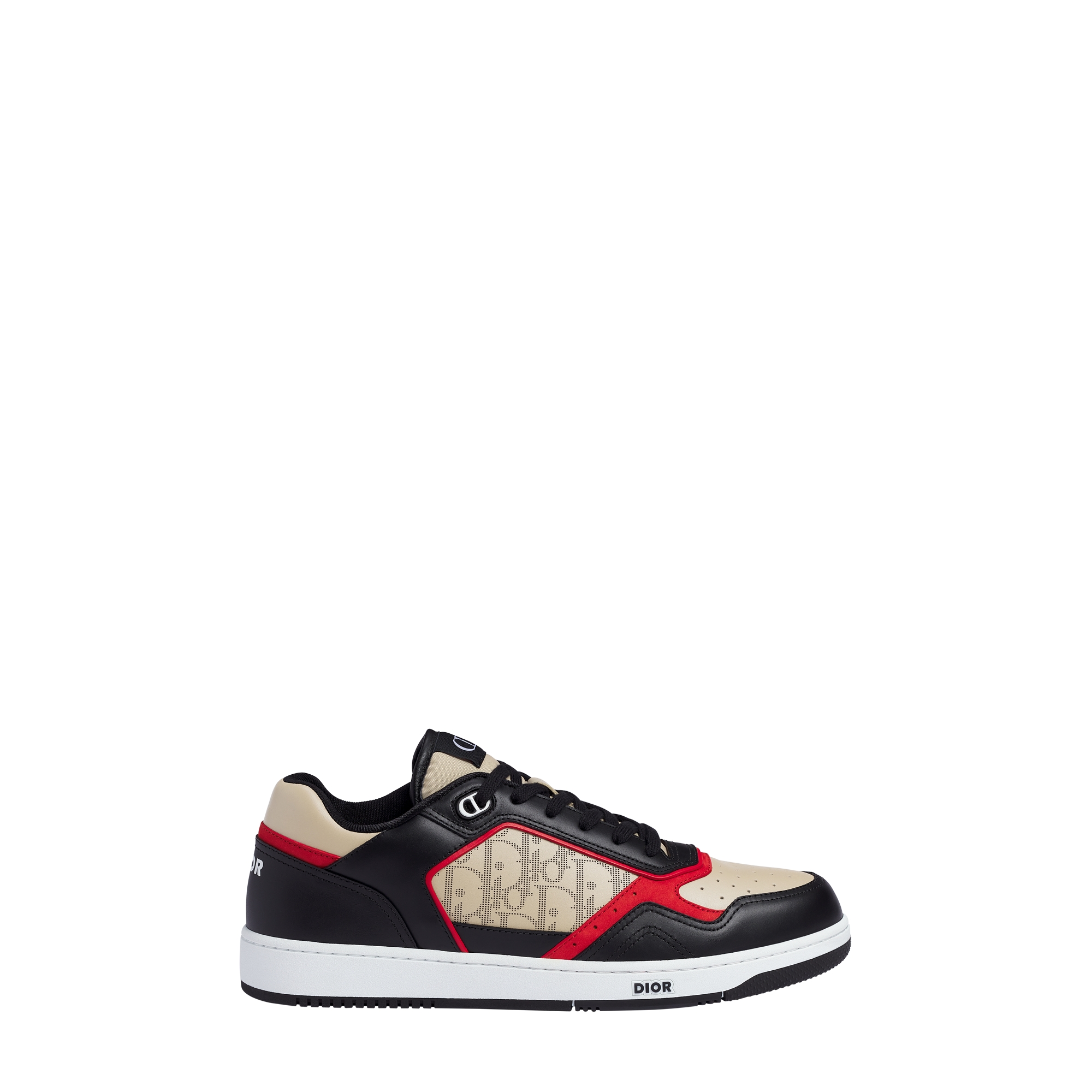  Black, Cream and Red Smooth Calfskin with Cream Dior Oblique Galaxy Leather