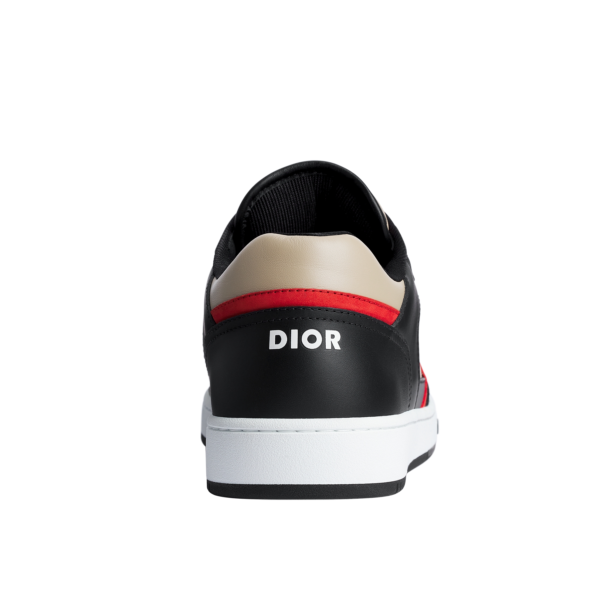 B27 Uptown Low-Top Sneaker Black, Cream and Red Smooth Calfskin with Cream Dior Oblique Galaxy Leather E08