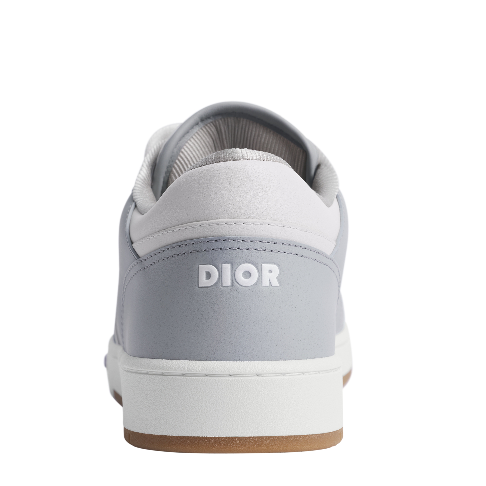 B27 Uptown Low-Top Sneaker Gray and White Smooth Calfskin with Beige and Black Dior Oblique Jacquard E08