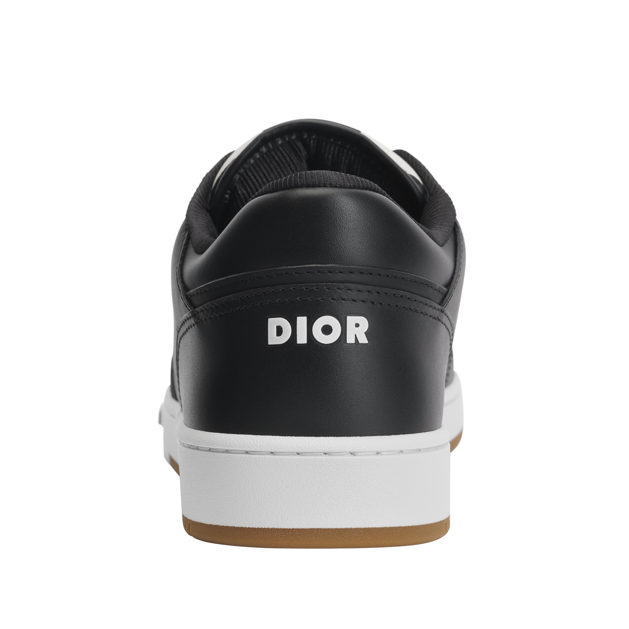 B27 Uptown Low-Top Sneaker Black Smooth Calfskin with Beige and Black Dior Oblique Jacquard E08