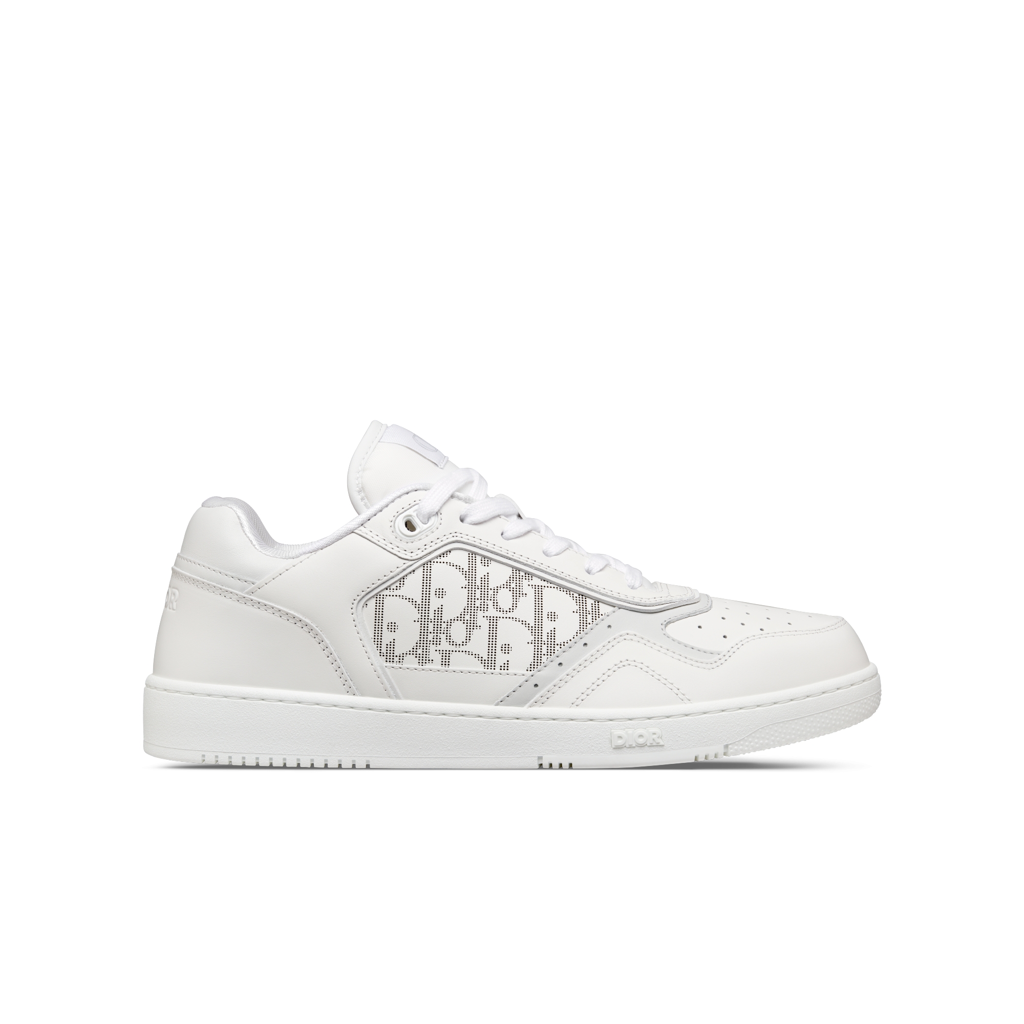 Sneaker B27 Uptown basse Cuir de veau lisse blanc et cuir Dior Oblique Galaxy blanc E02