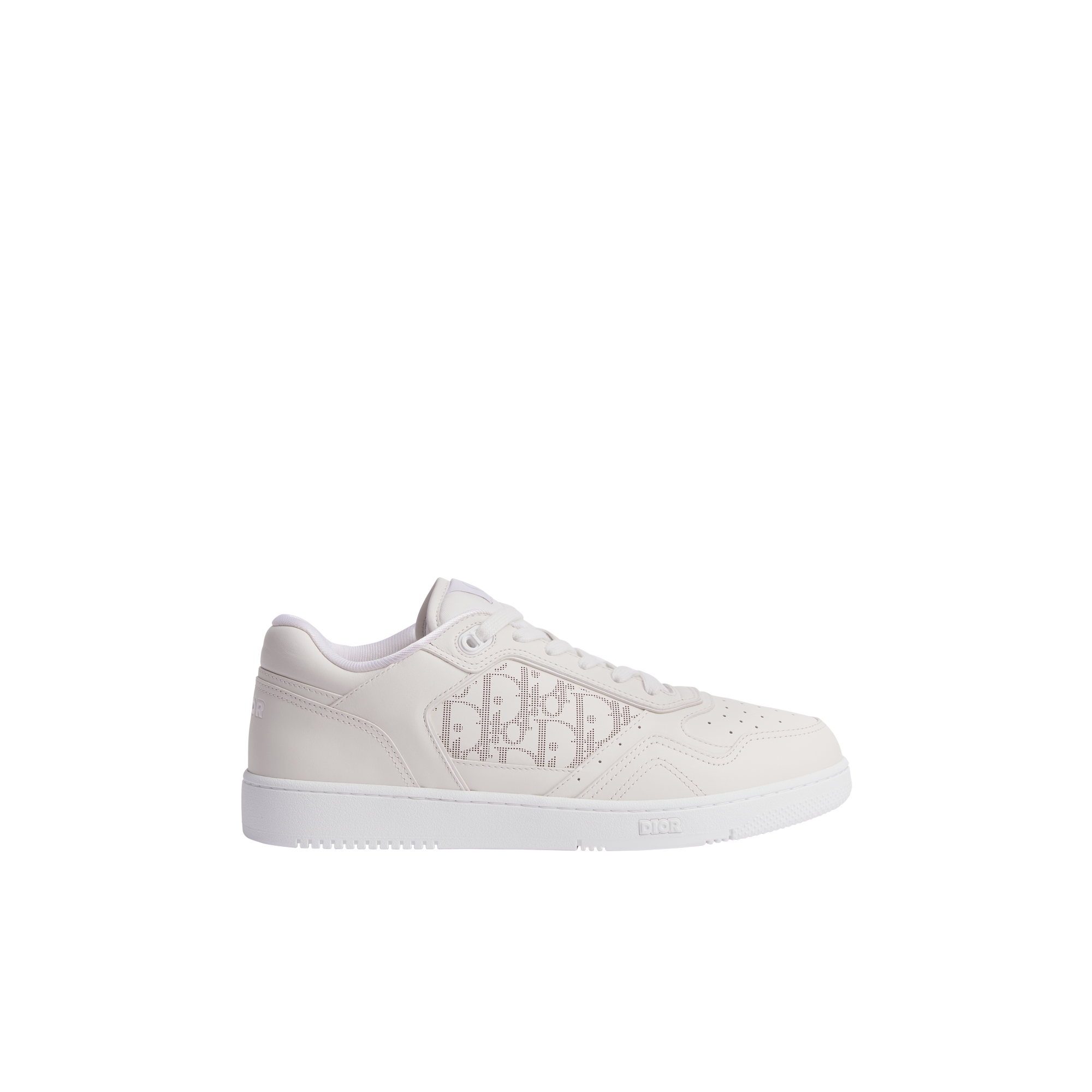 B27 Uptown Low-Top Sneaker White Smooth Calfskin and White Dior Oblique Galaxy Leather E02