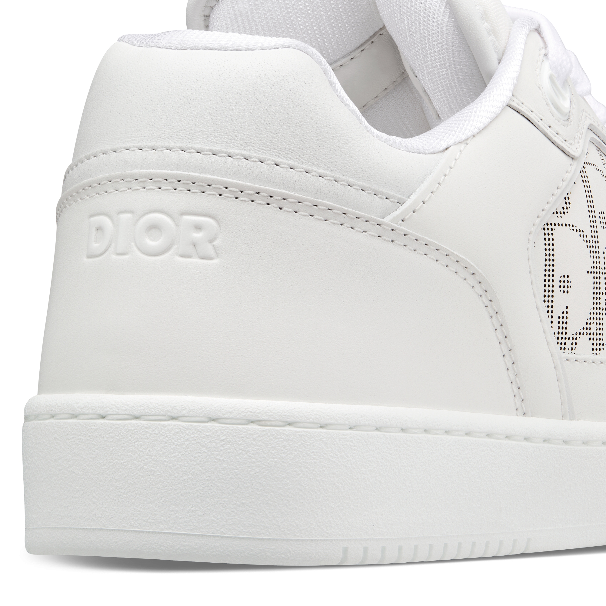 B27 Uptown Low-Top Sneaker White Smooth Calfskin and White Dior Oblique Galaxy Leather E09