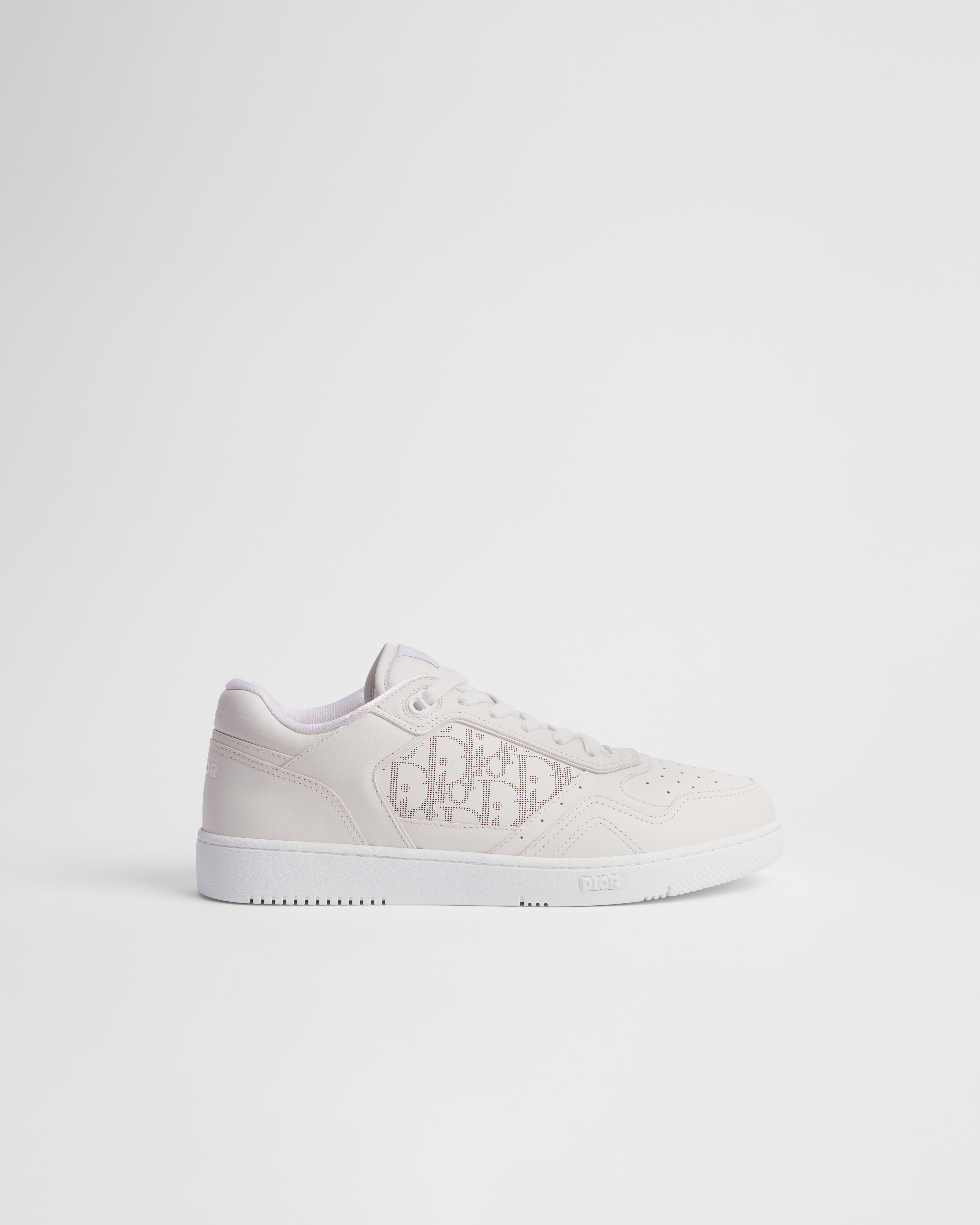 B27 Uptown Low-Top Sneaker White Smooth Calfskin and White Dior Oblique Galaxy Leather E02