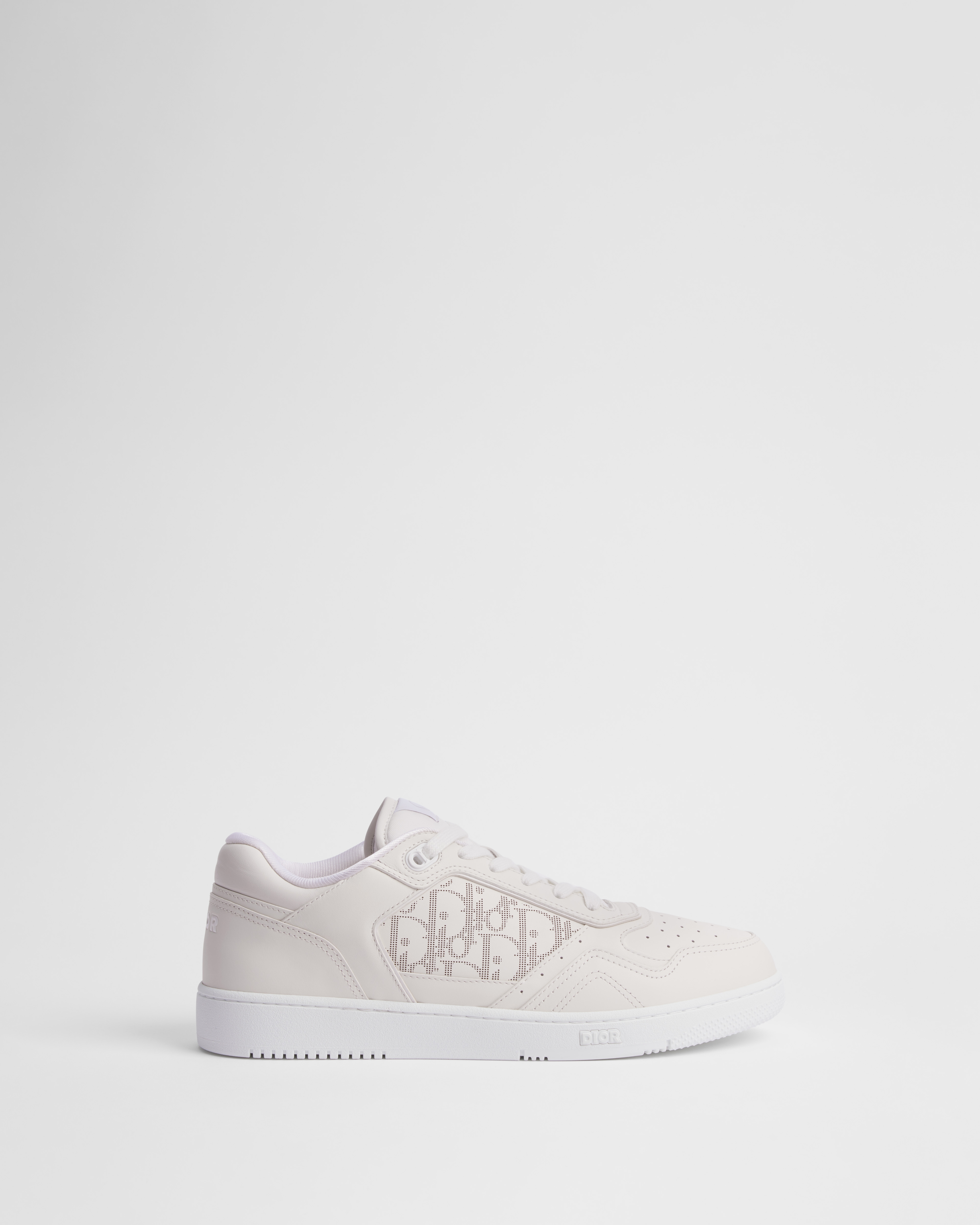 Sneaker B27 Uptown basse Cuir de veau lisse blanc et cuir Dior Oblique Galaxy blanc E02