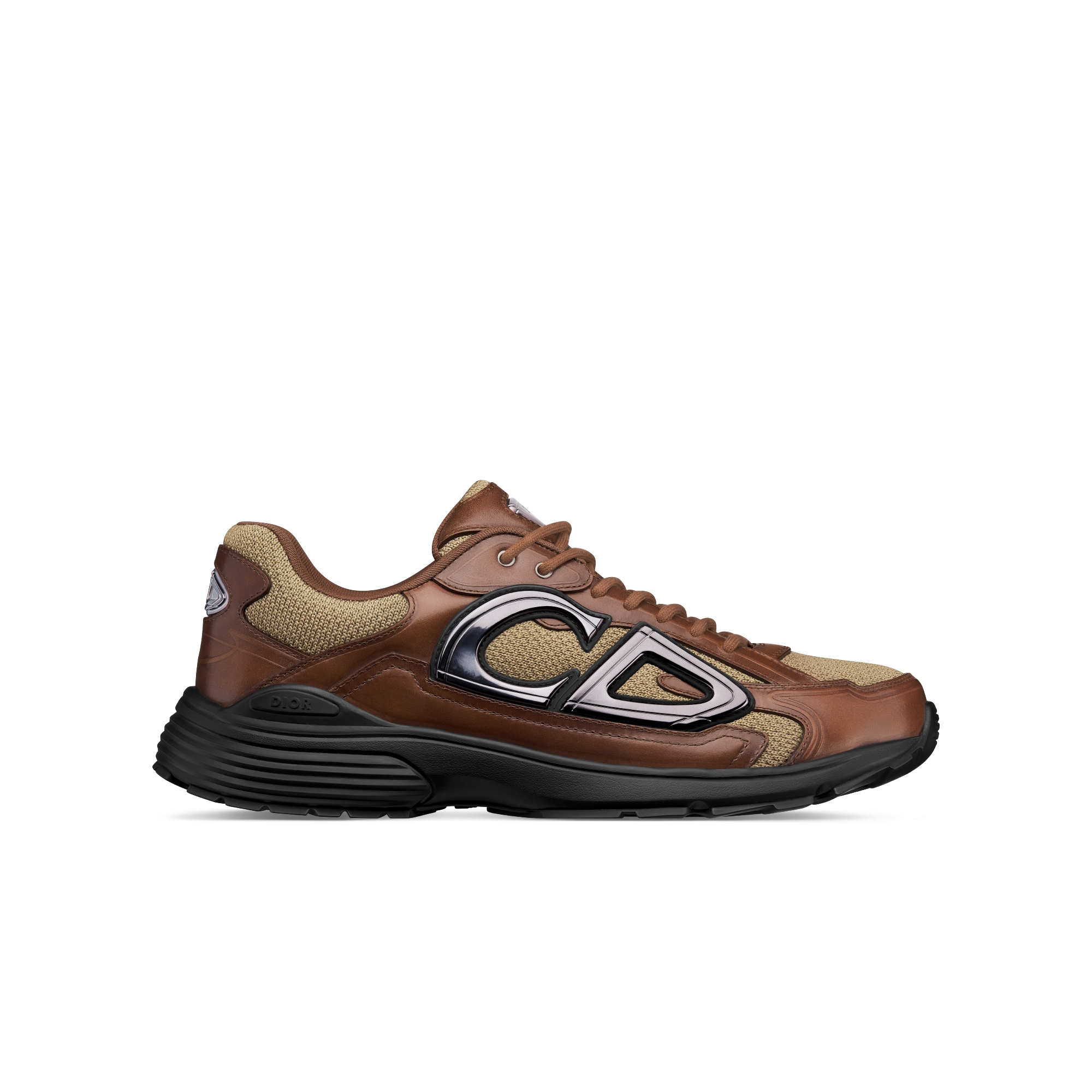 B30 Countdown Sneaker Brown Smooth Calfskin and Brown Technical Mesh E10