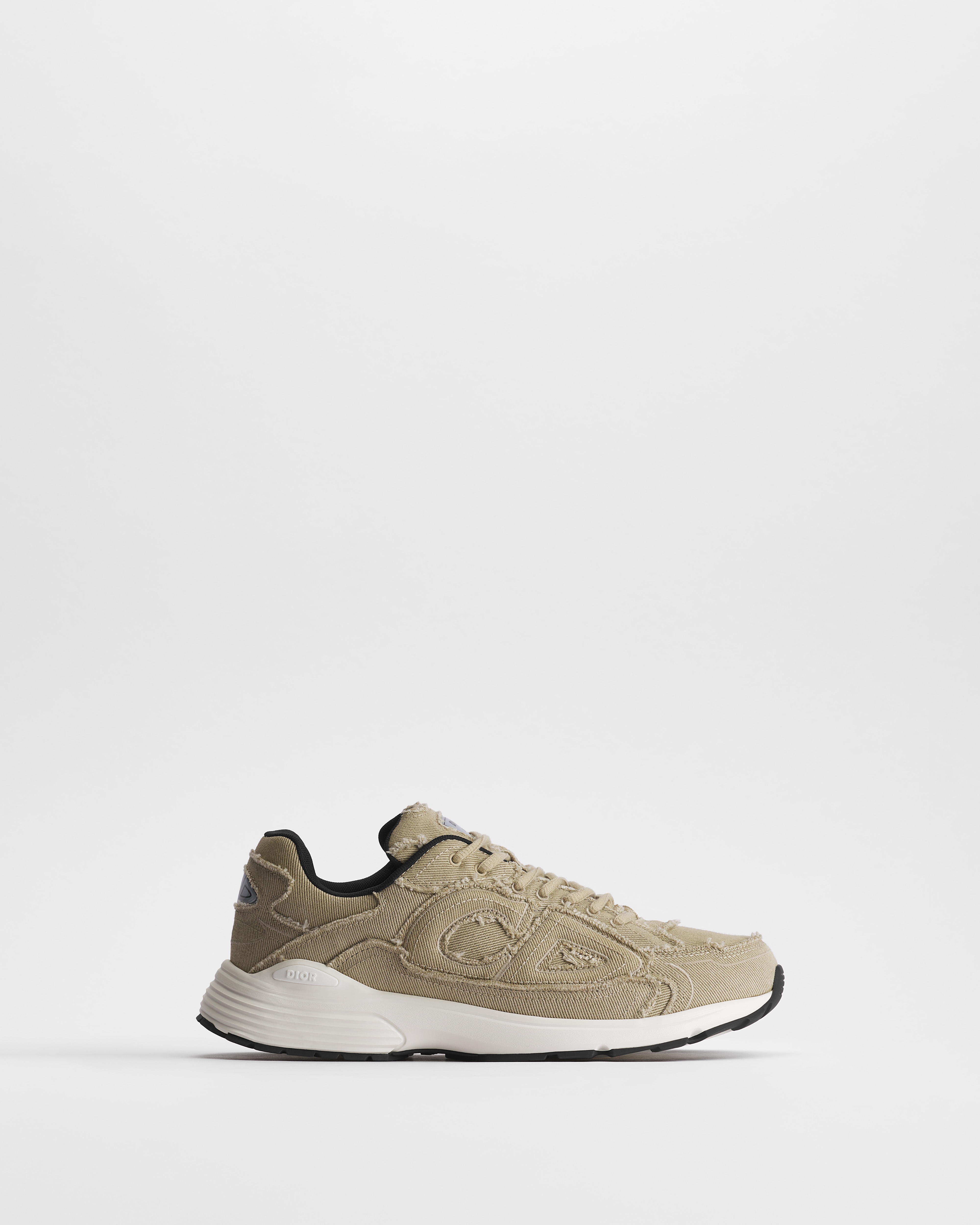 Sneaker B30 Countdown Toile délavée effet denim effrangé beige E02