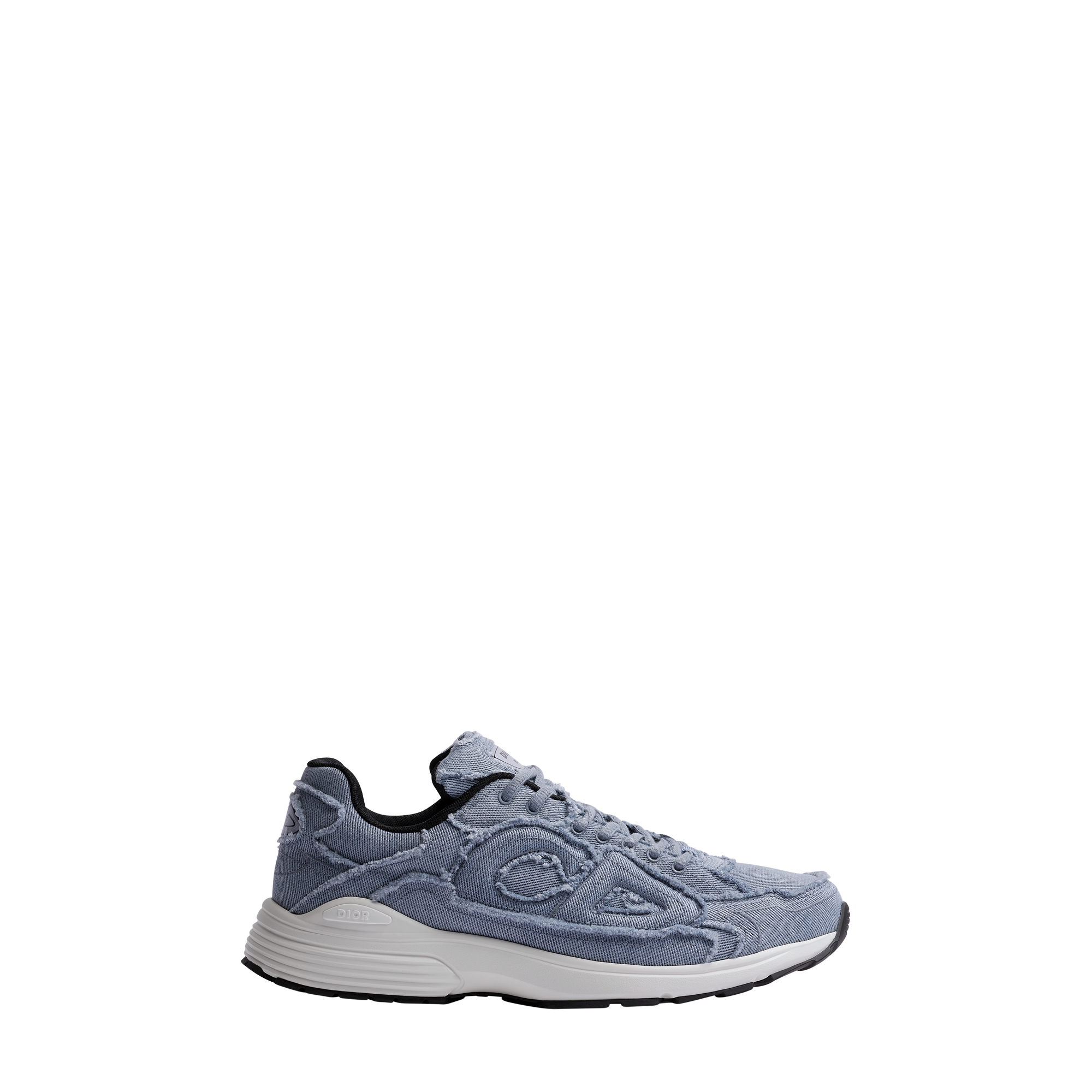 B30 Countdown Sneaker Blue Fringed Denim-Effect Stonewashed Canvas E02