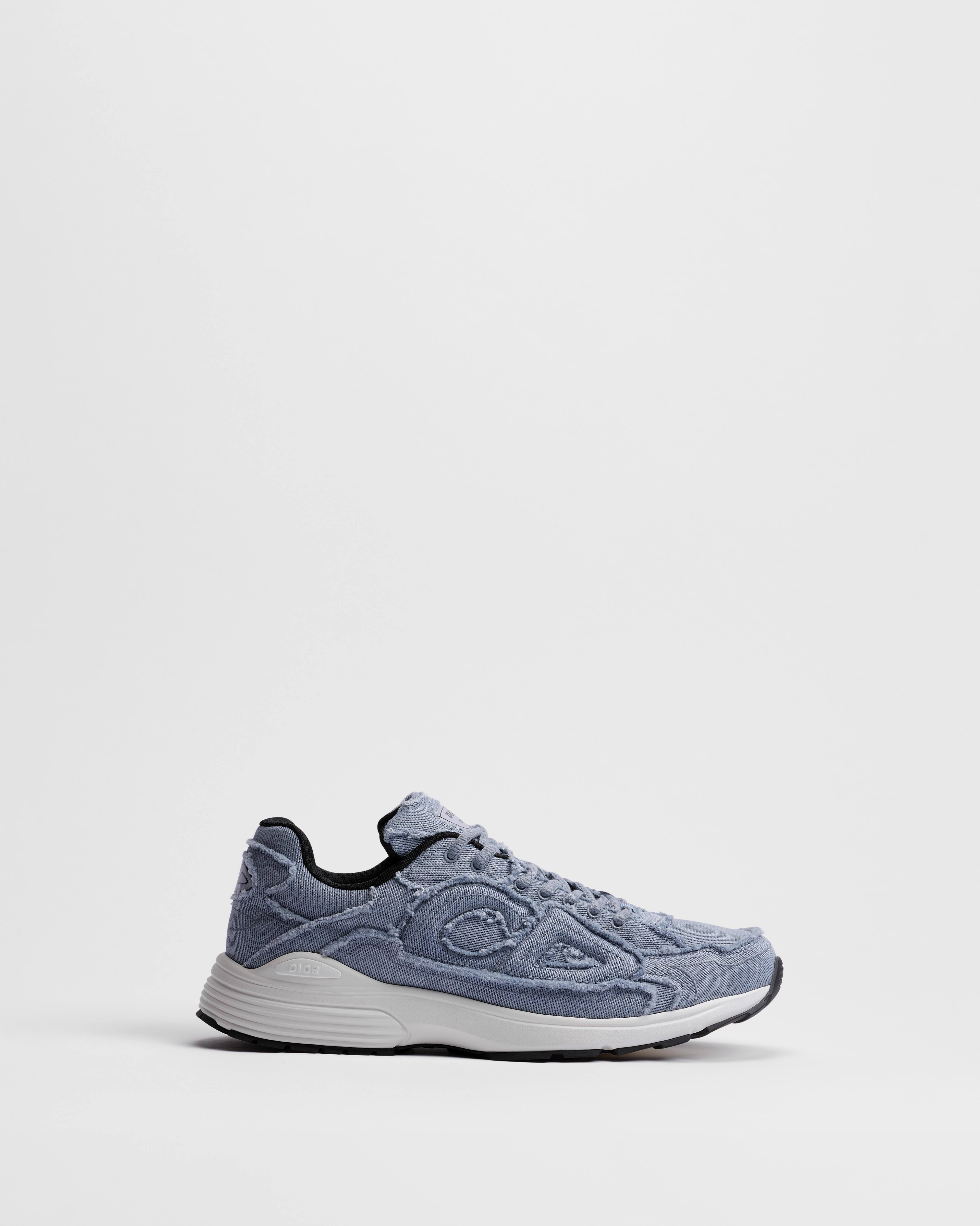 B30 Countdown Sneaker Blue Fringed Denim-Effect Stonewashed Canvas E02
