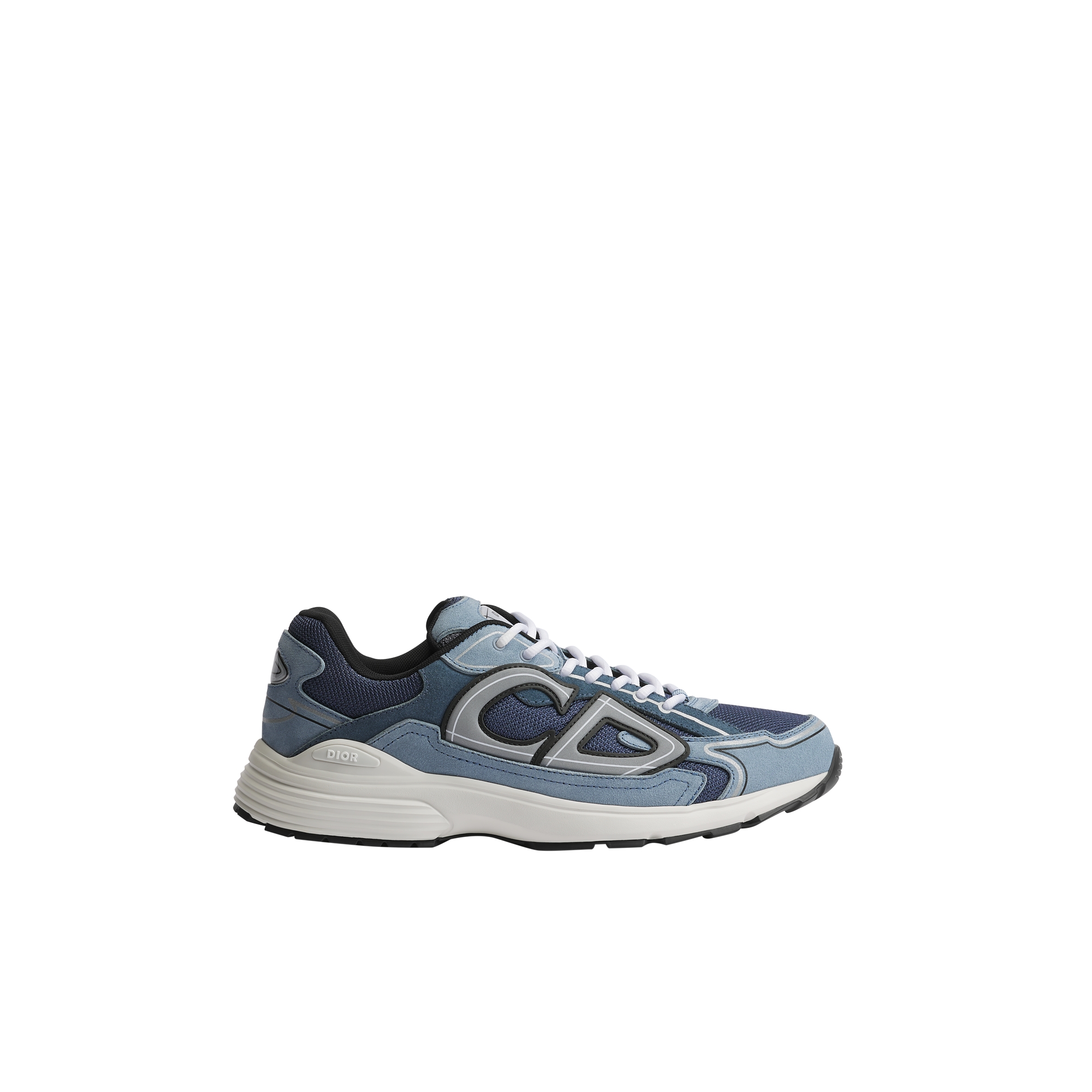  Light Blue Suede Calfskin and Blue Technical Mesh