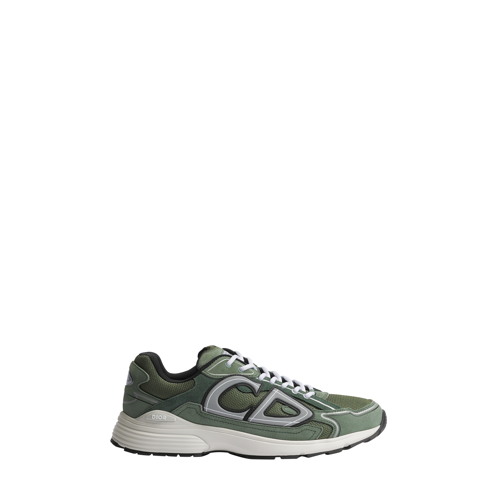 B30 Countdown Sneaker Khaki Suede Calfskin and Khaki Technical Mesh E02