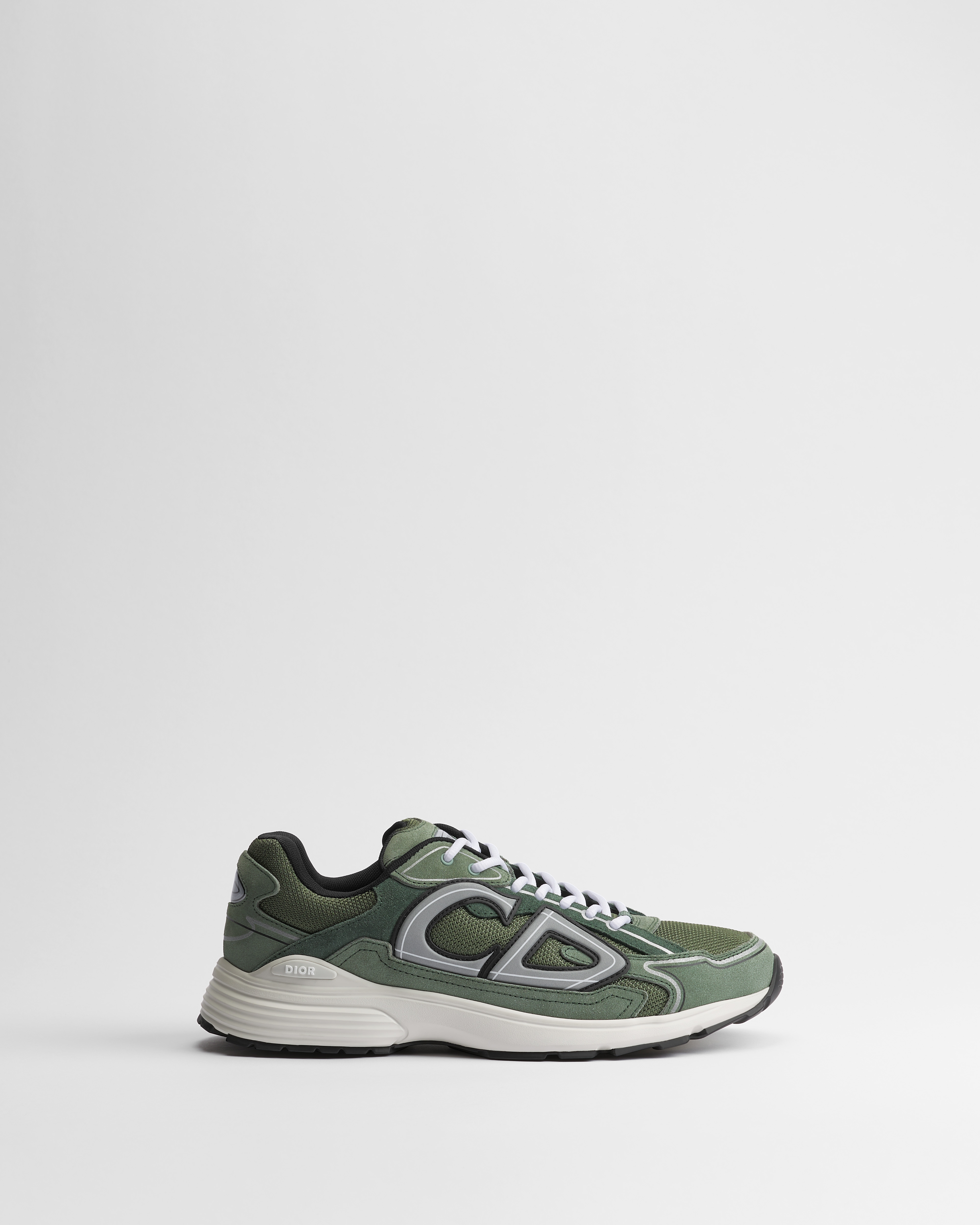 B30 Countdown Sneaker Khaki Suede Calfskin and Khaki Technical Mesh E02