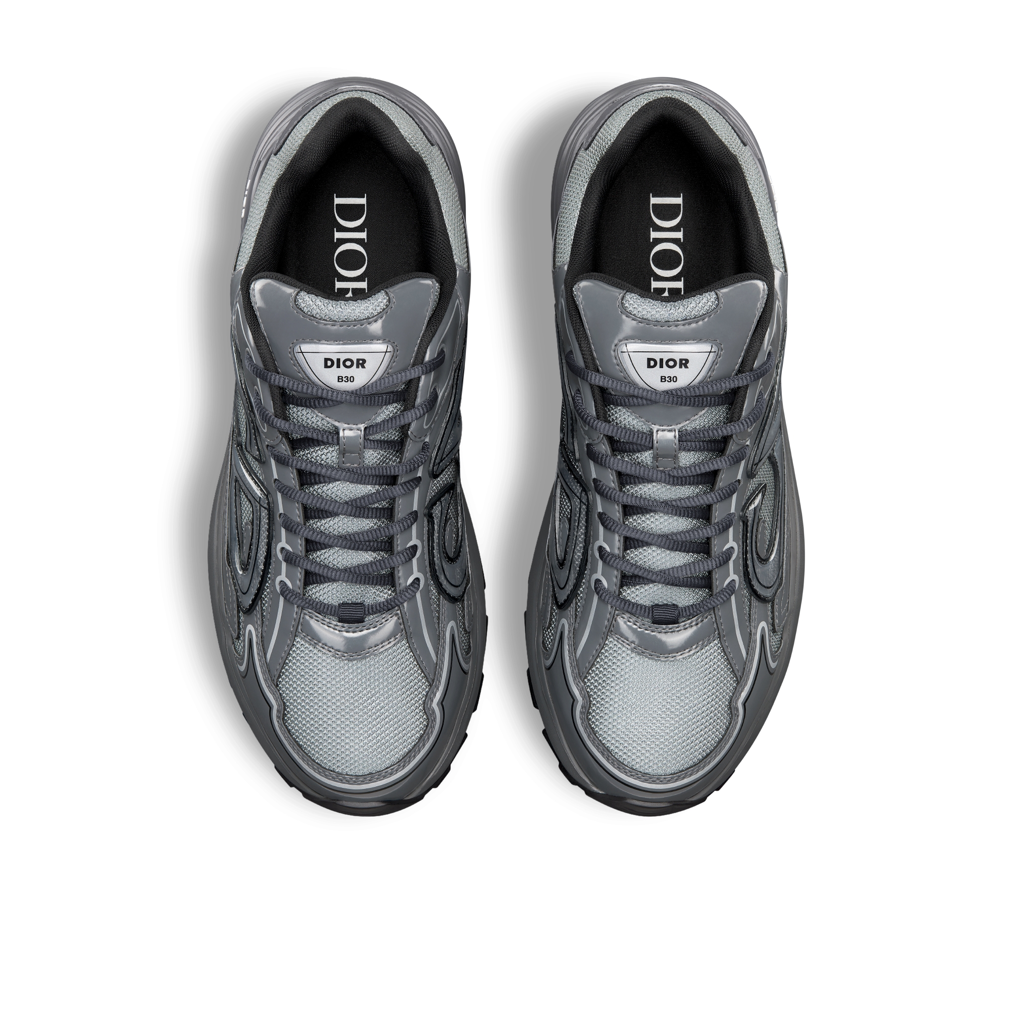 Sneaker B30 Countdown Tela técnica cinza-claro e tecido técnico cinza com acabamento refletivo E06