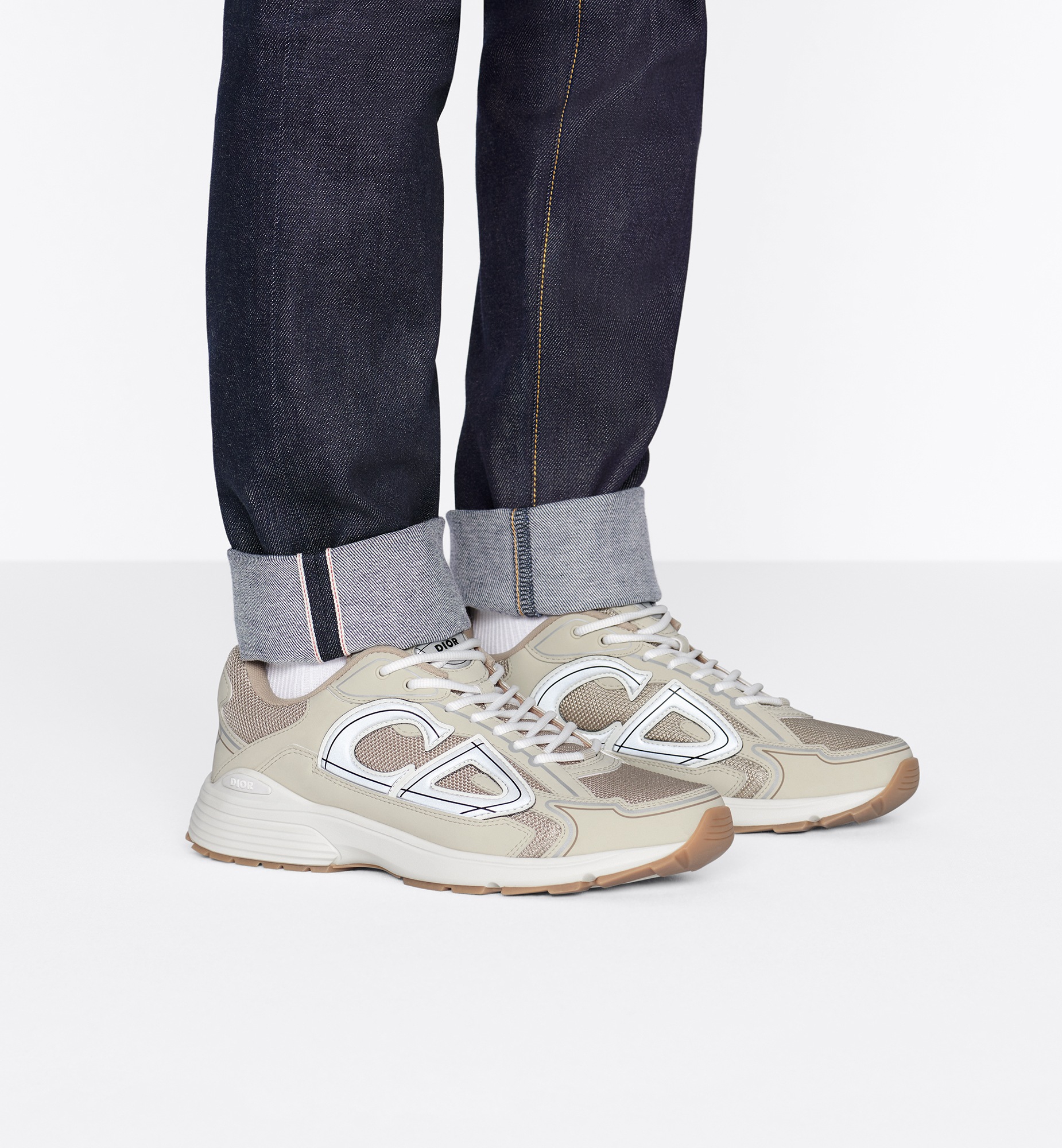 B30 Countdown Sneaker Cream Technical Mesh and Cream Technical Fabric E11