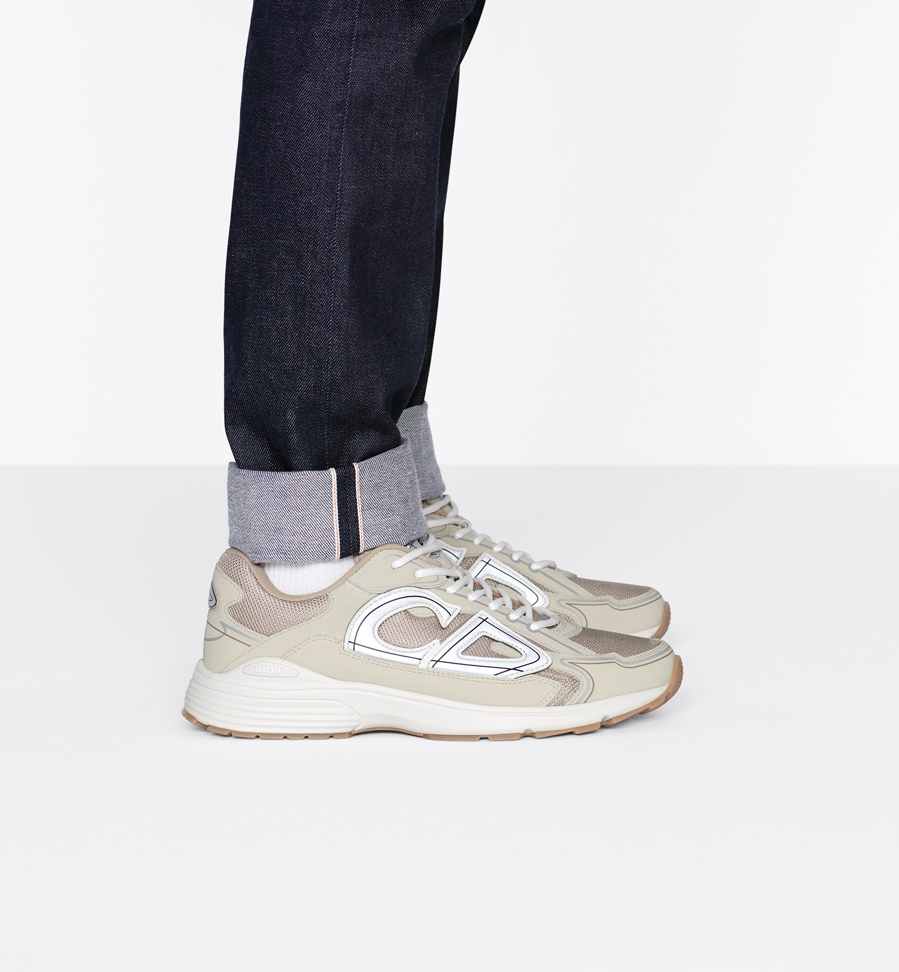 B30 Countdown Sneaker Cream Technical Mesh and Cream Technical Fabric E12