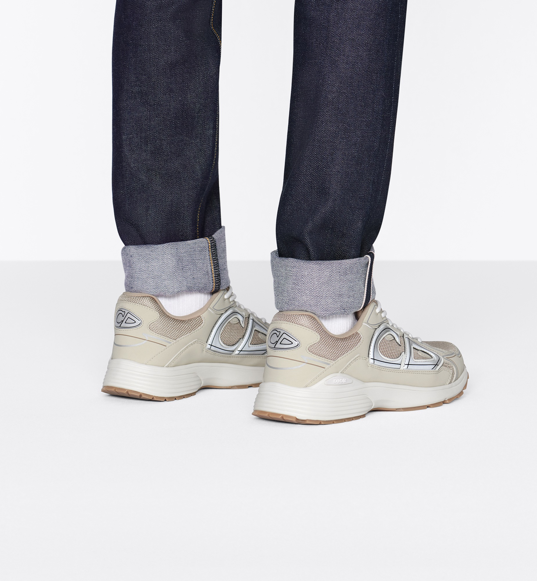 B30 Countdown Sneaker Cream Technical Mesh and Cream Technical Fabric E13