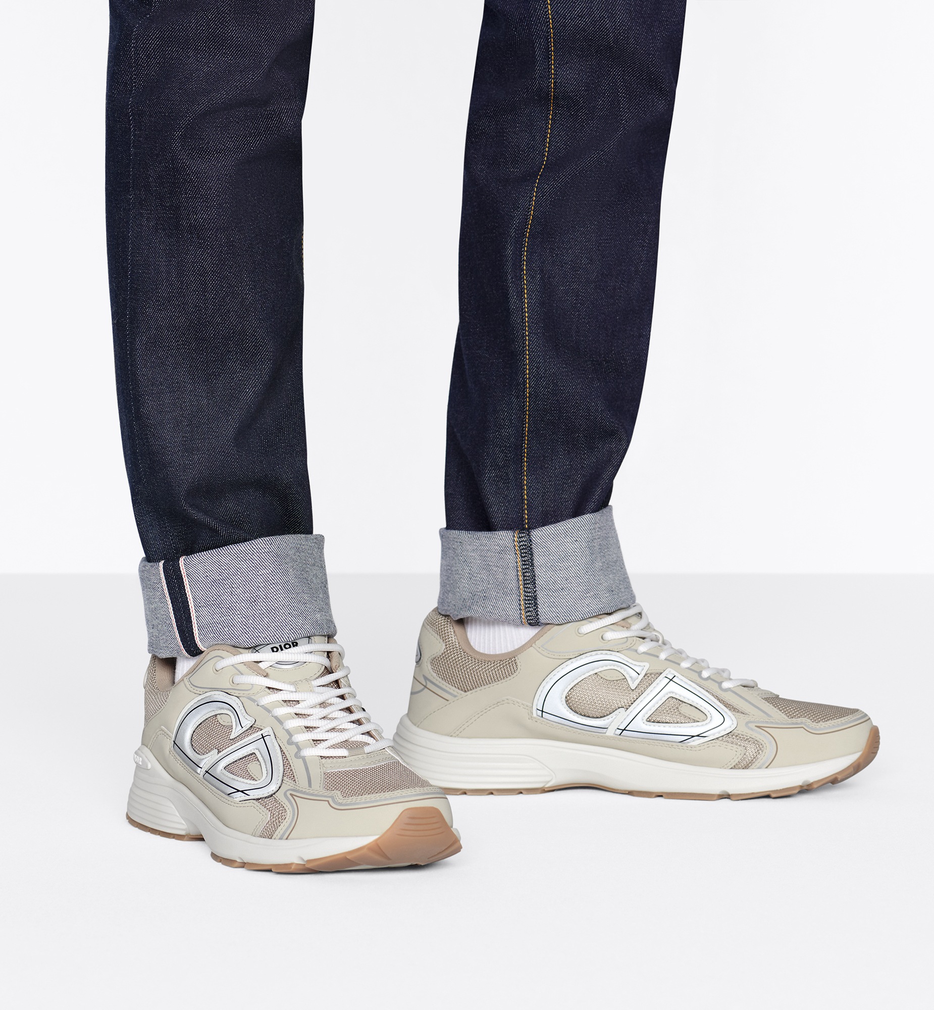 B30 Countdown Sneaker Cream Technical Mesh and Cream Technical Fabric E14