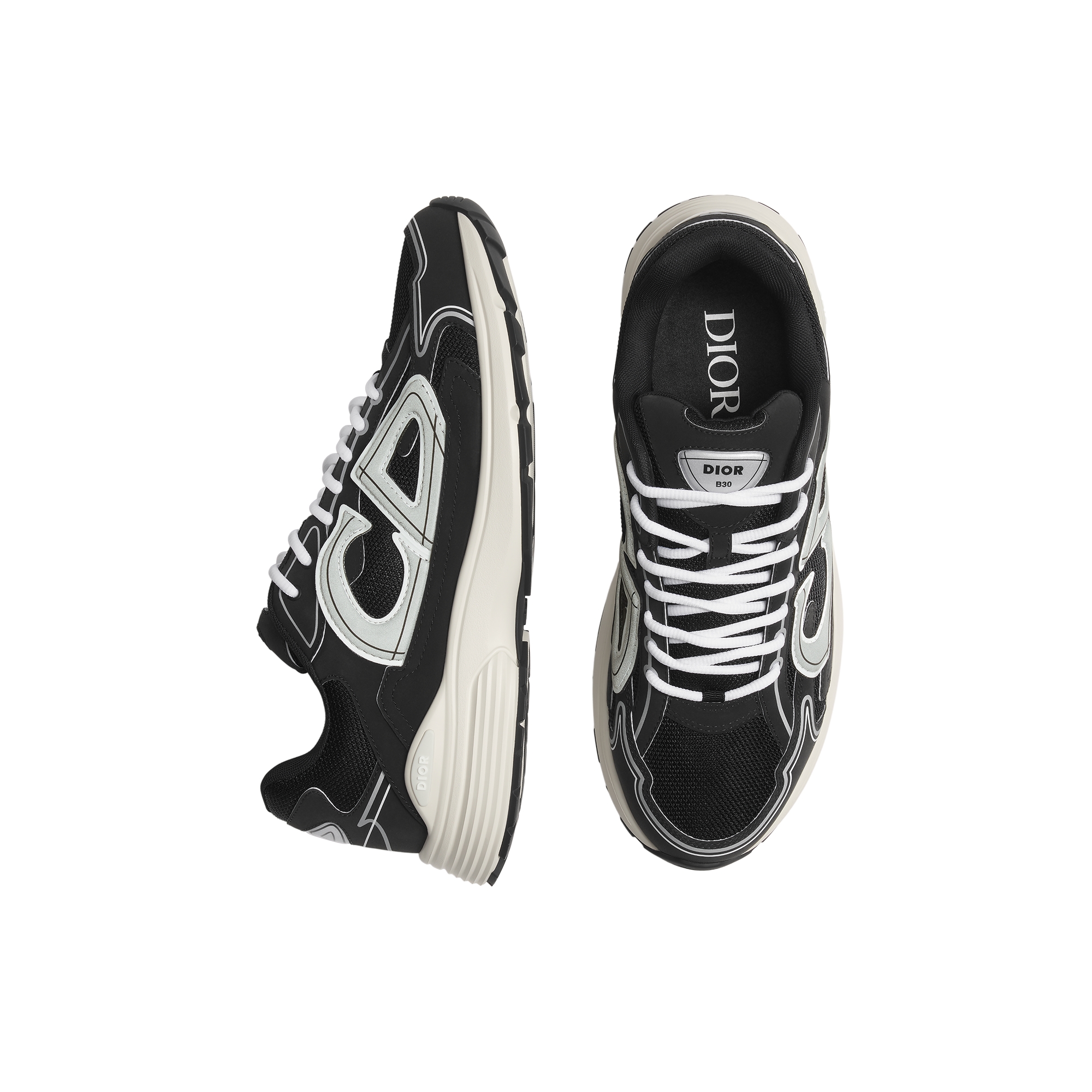 B30 Countdown Sneaker Black Technical Mesh and Black Technical Fabric E06