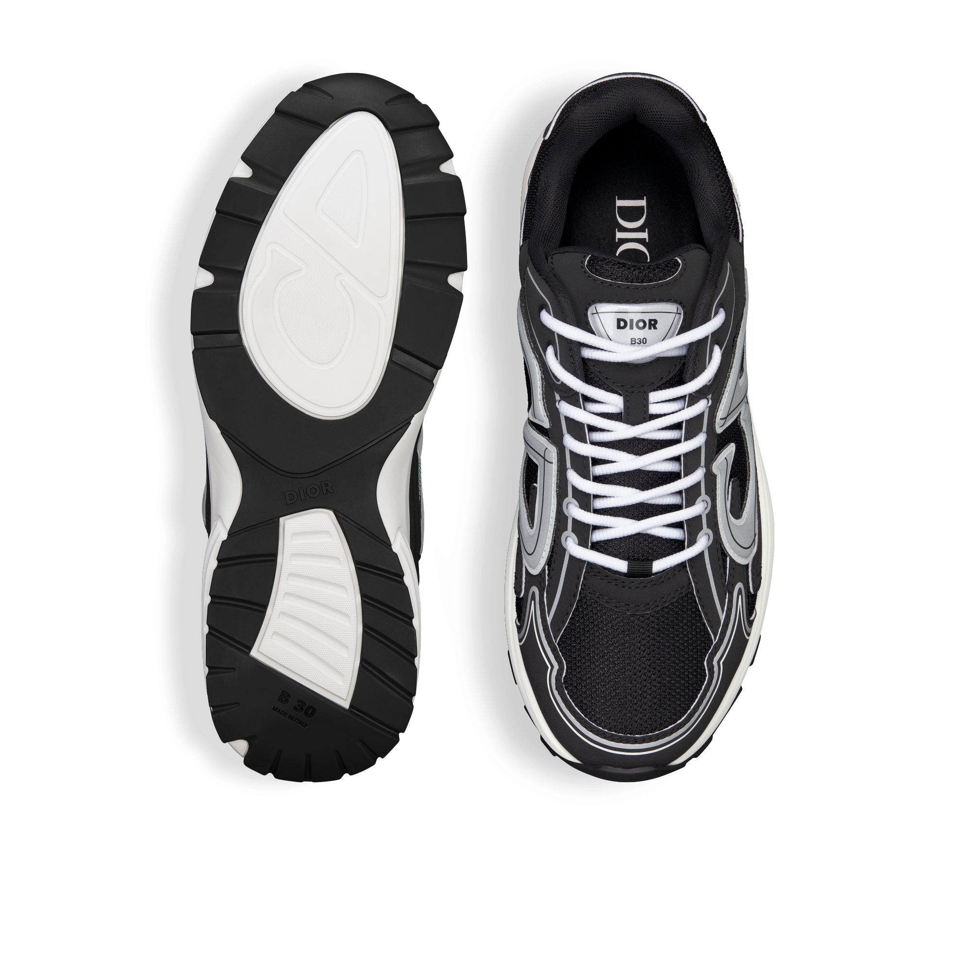 B30 Countdown Sneaker Black Technical Mesh and Black Technical Fabric E07