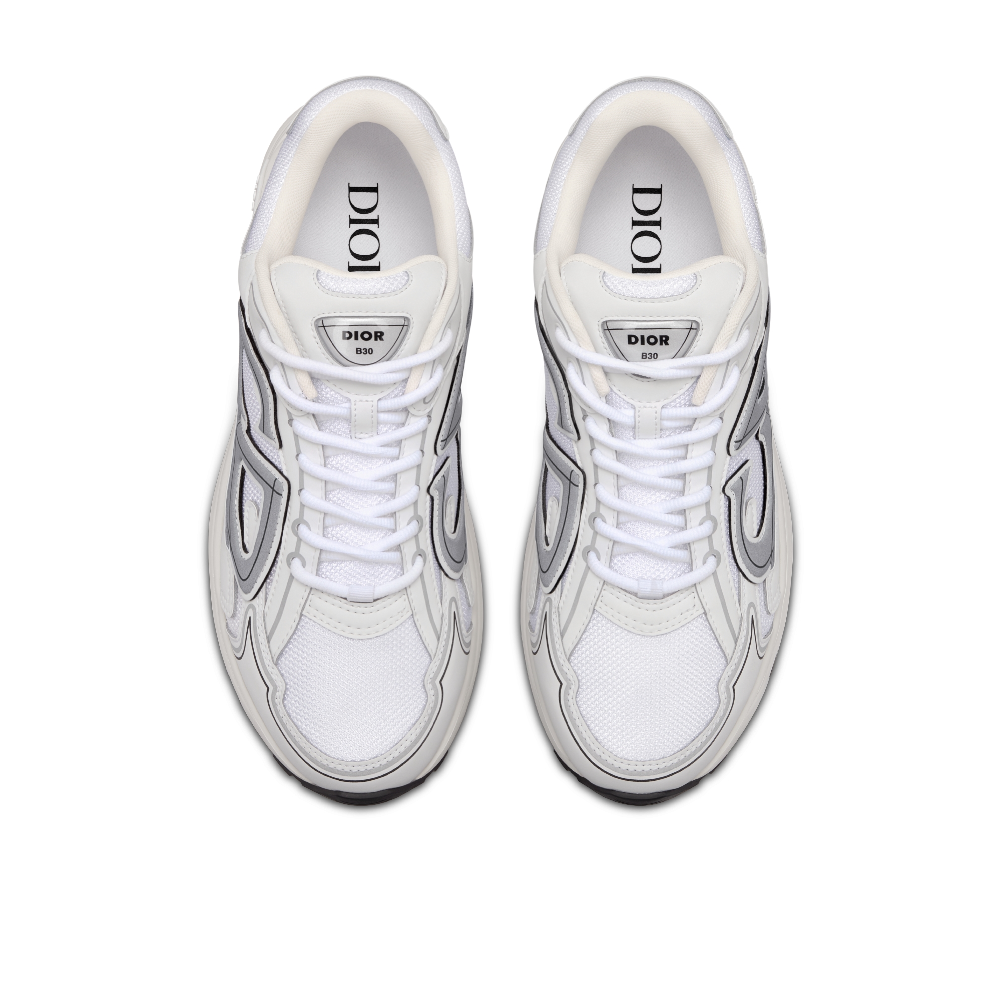 B30 Countdown Sneaker White Technical Mesh and White Technical Fabric E06