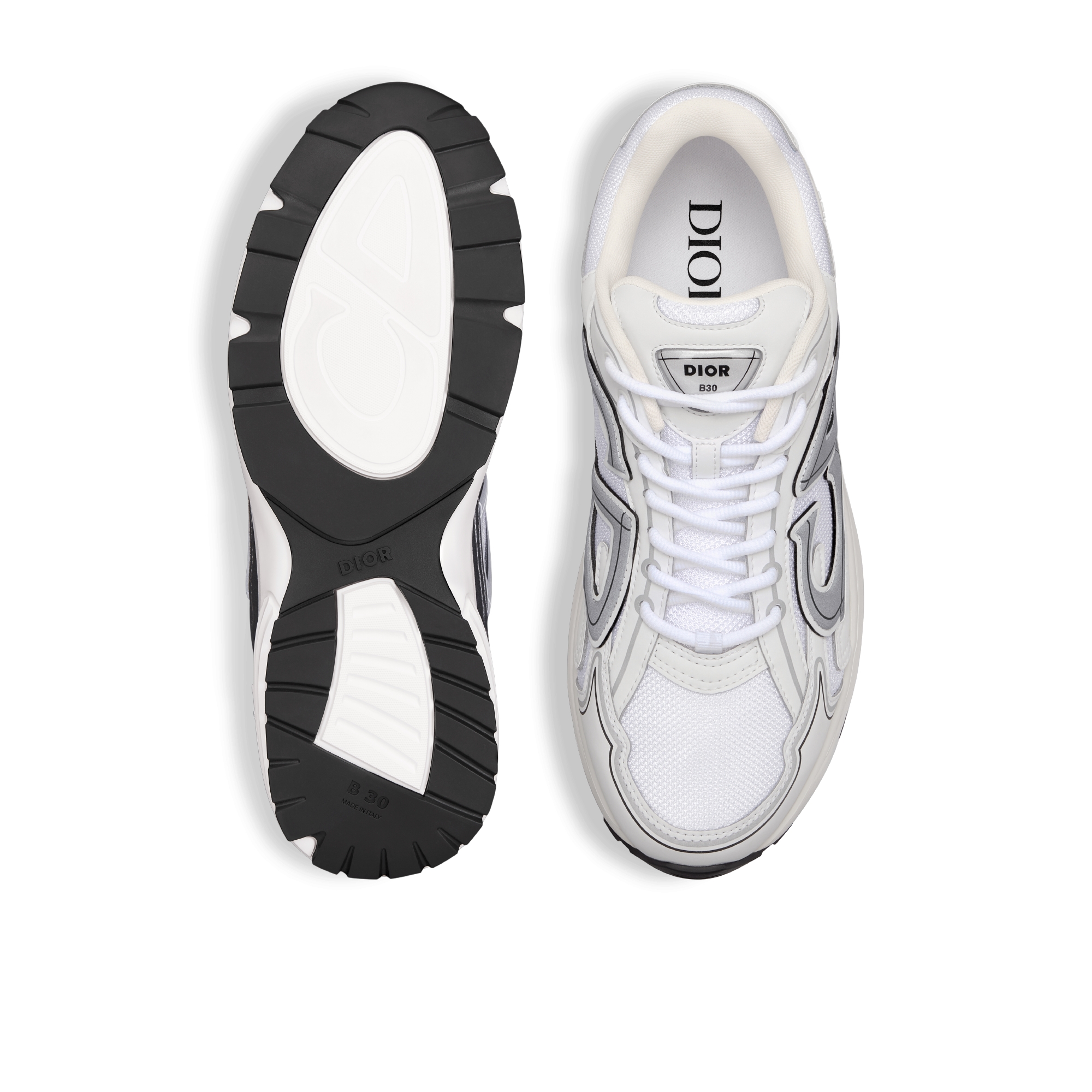 B30 Countdown Sneaker White Technical Mesh and White Technical Fabric E07