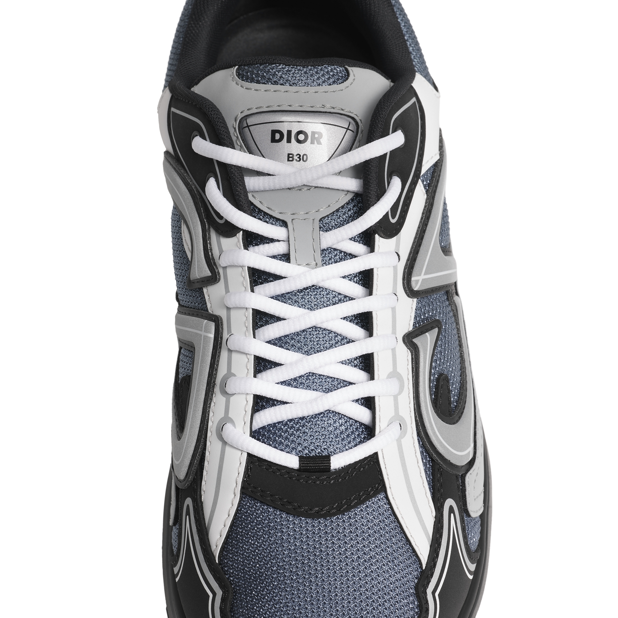 B30 Countdown Sneaker Blue Technical Mesh with Gray, White and Black Technical Fabric E11