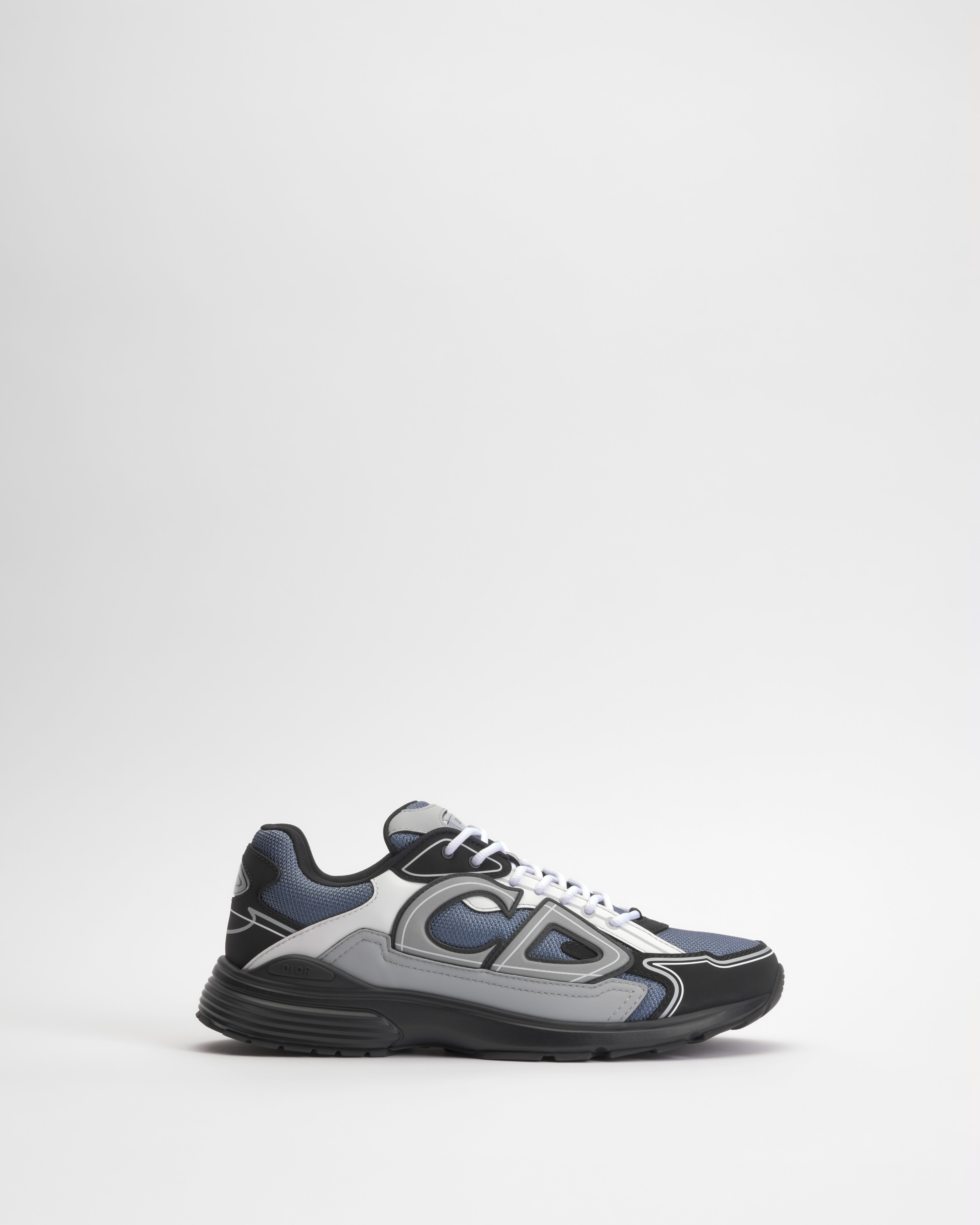 Sneaker B30 Countdown Maille technique bleue et tissu technique gris, blanc et noir E02