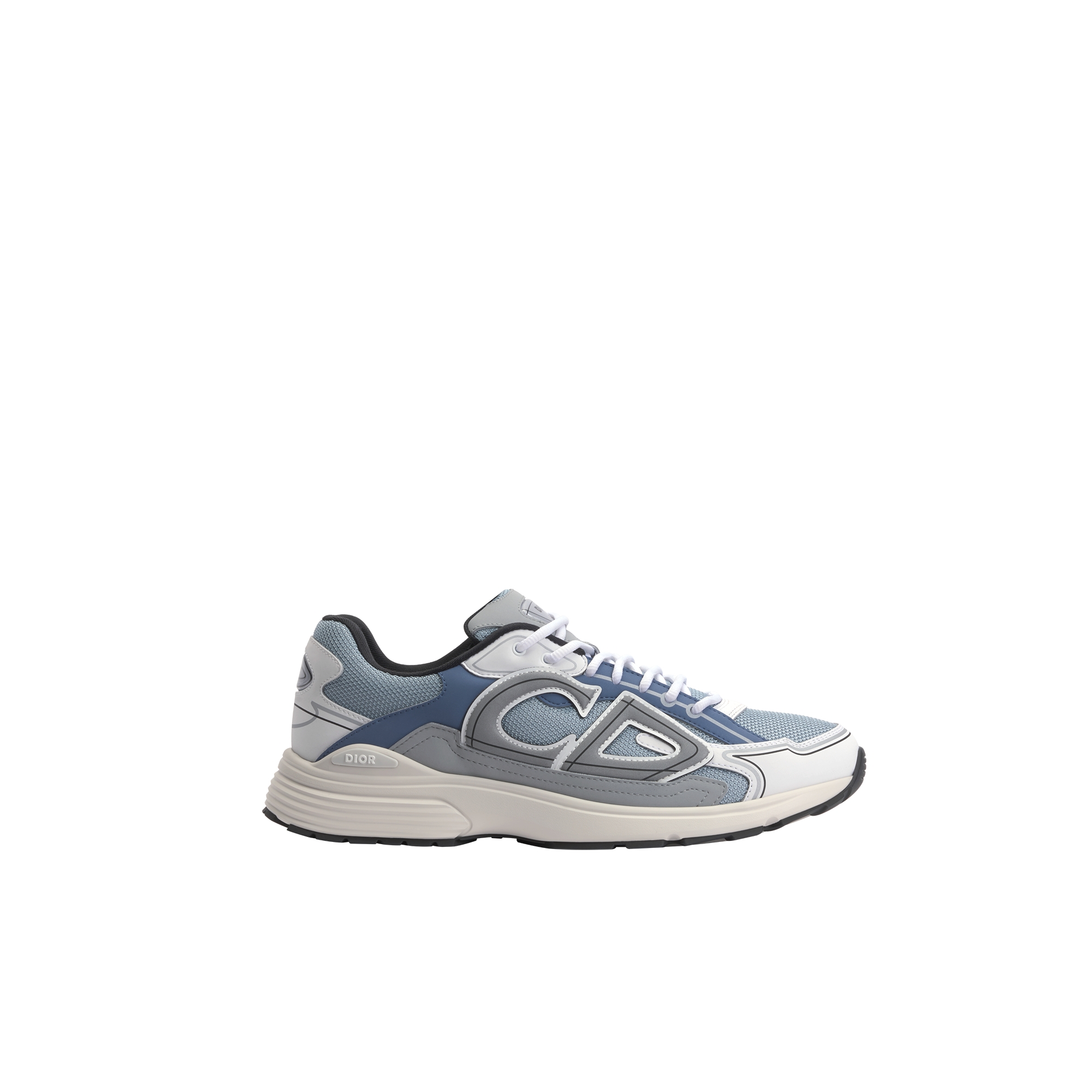 B30 Countdown Sneaker Light Blue Technical Mesh and Blue, Gray and White Technical Fabric E02