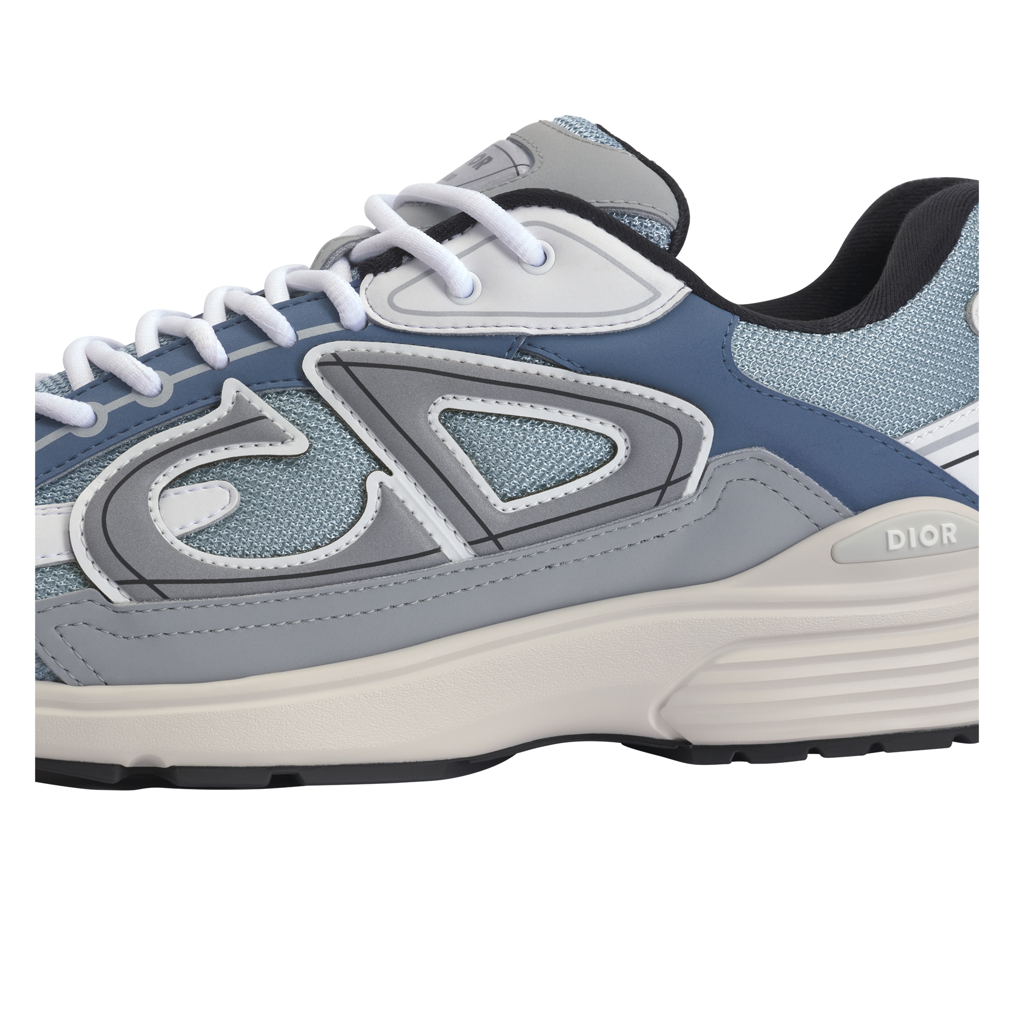 B30 Countdown Sneaker Light Blue Technical Mesh and Blue, Gray and White Technical Fabric E09