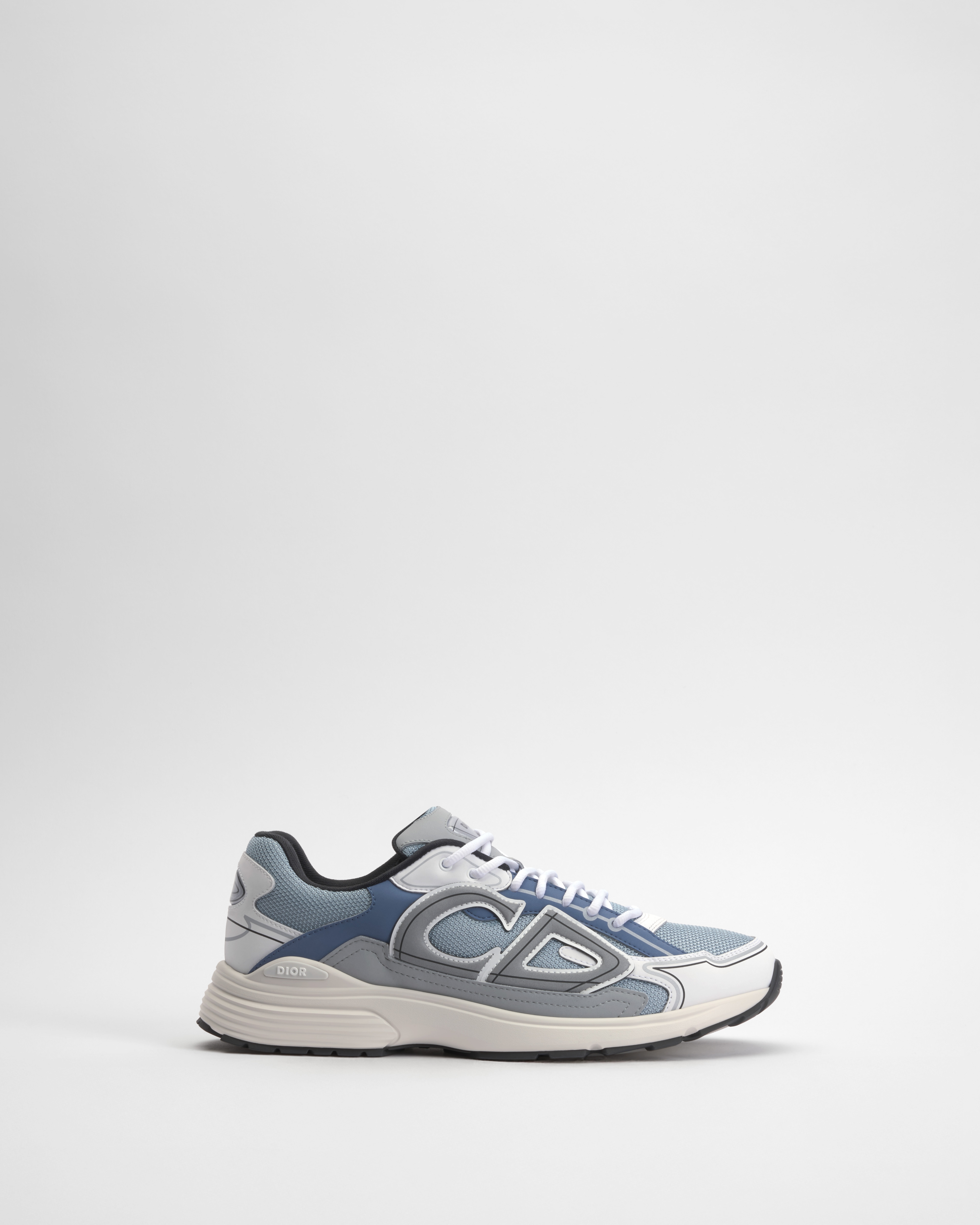 Sneaker B30 Countdown Maille technique bleu clair et tissu technique bleu, gris et blanc E02