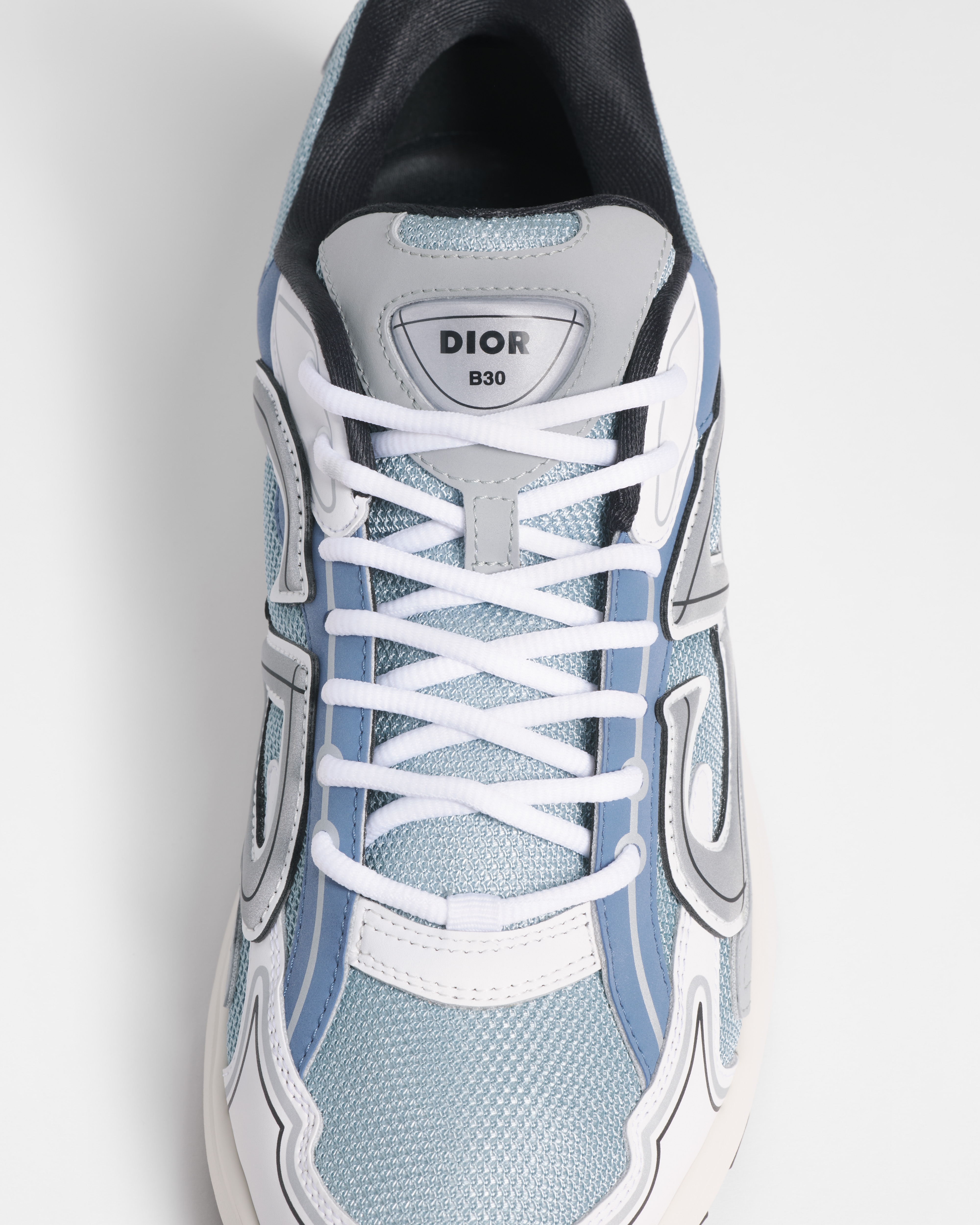 B30 Countdown Sneaker Light Blue Technical Mesh and Blue, Gray and White Technical Fabric E11