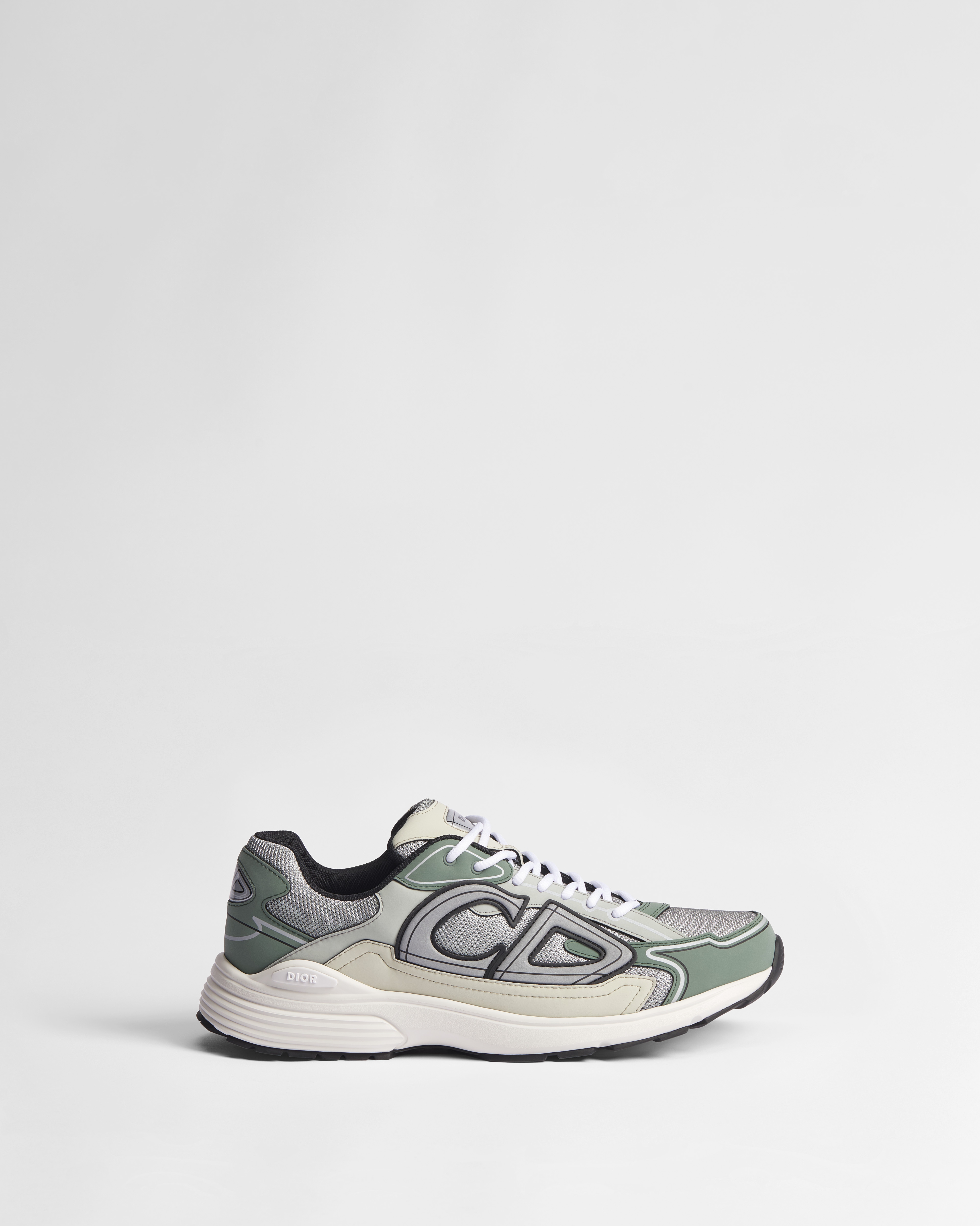 B30 Countdown Sneaker Gray Technical Mesh with Cedar Green, Gray and Cream Technical Fabric E02