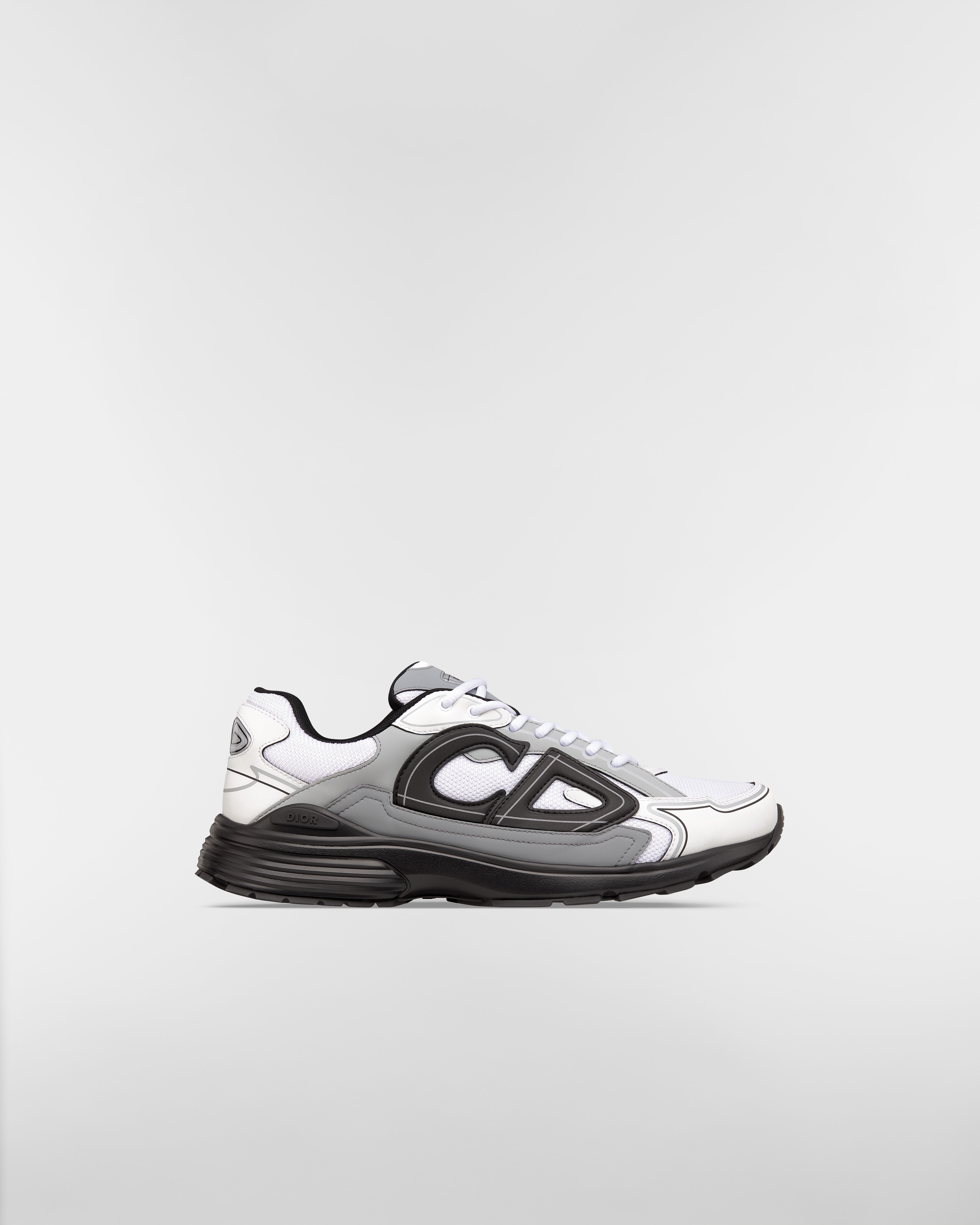 B30 Countdown Sneaker White Technical Mesh and White and Gray Technical Fabric E02