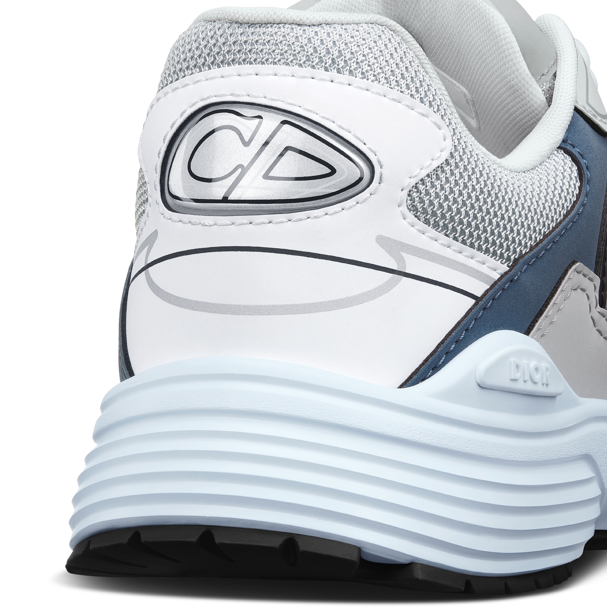 Sneaker B30 Countdown Maille technique grise et tissu technique bleu clair, bleu et gris E09