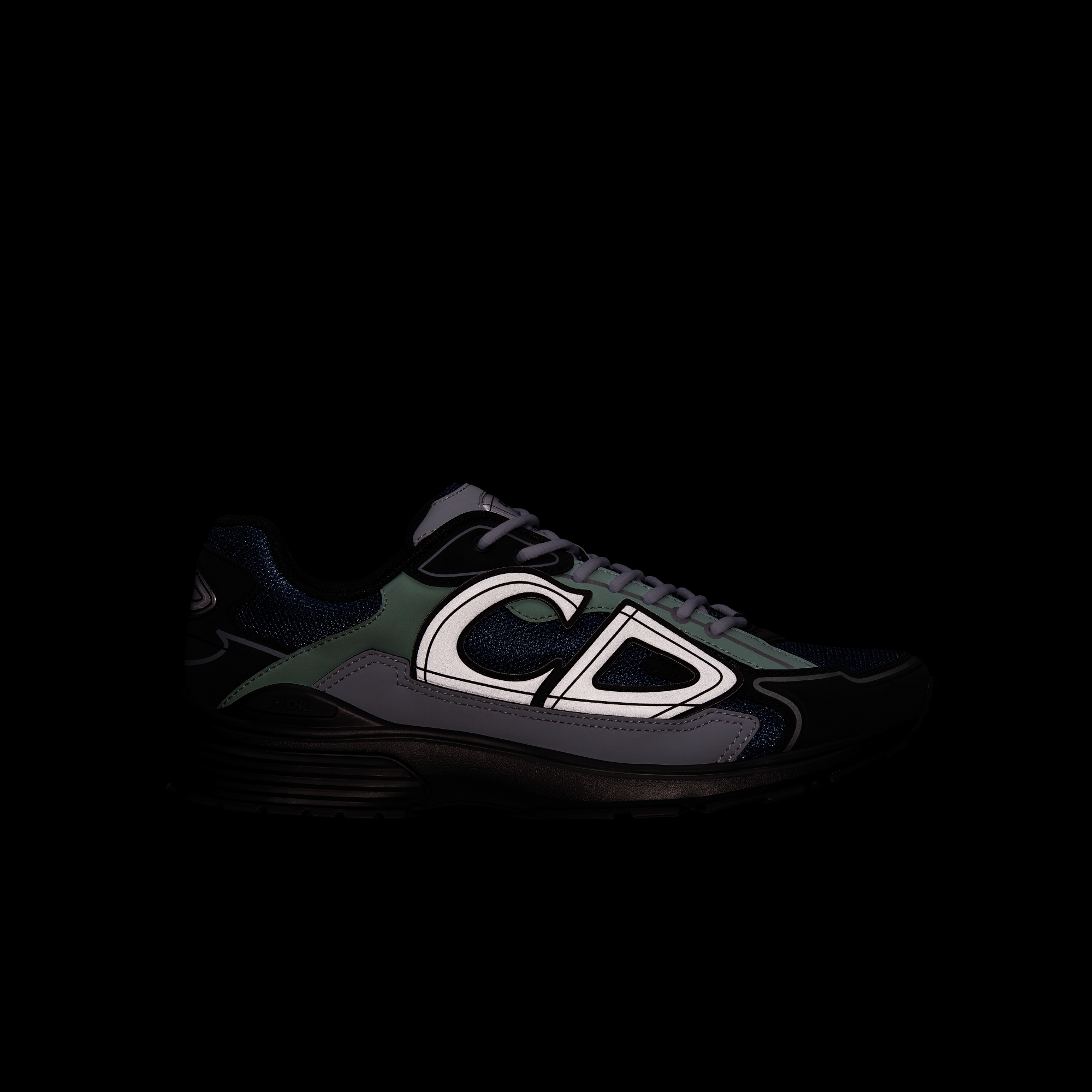 B30 Countdown Sneaker Blue Technical Mesh with Mint Green, Black and Gray Technical Fabric E10