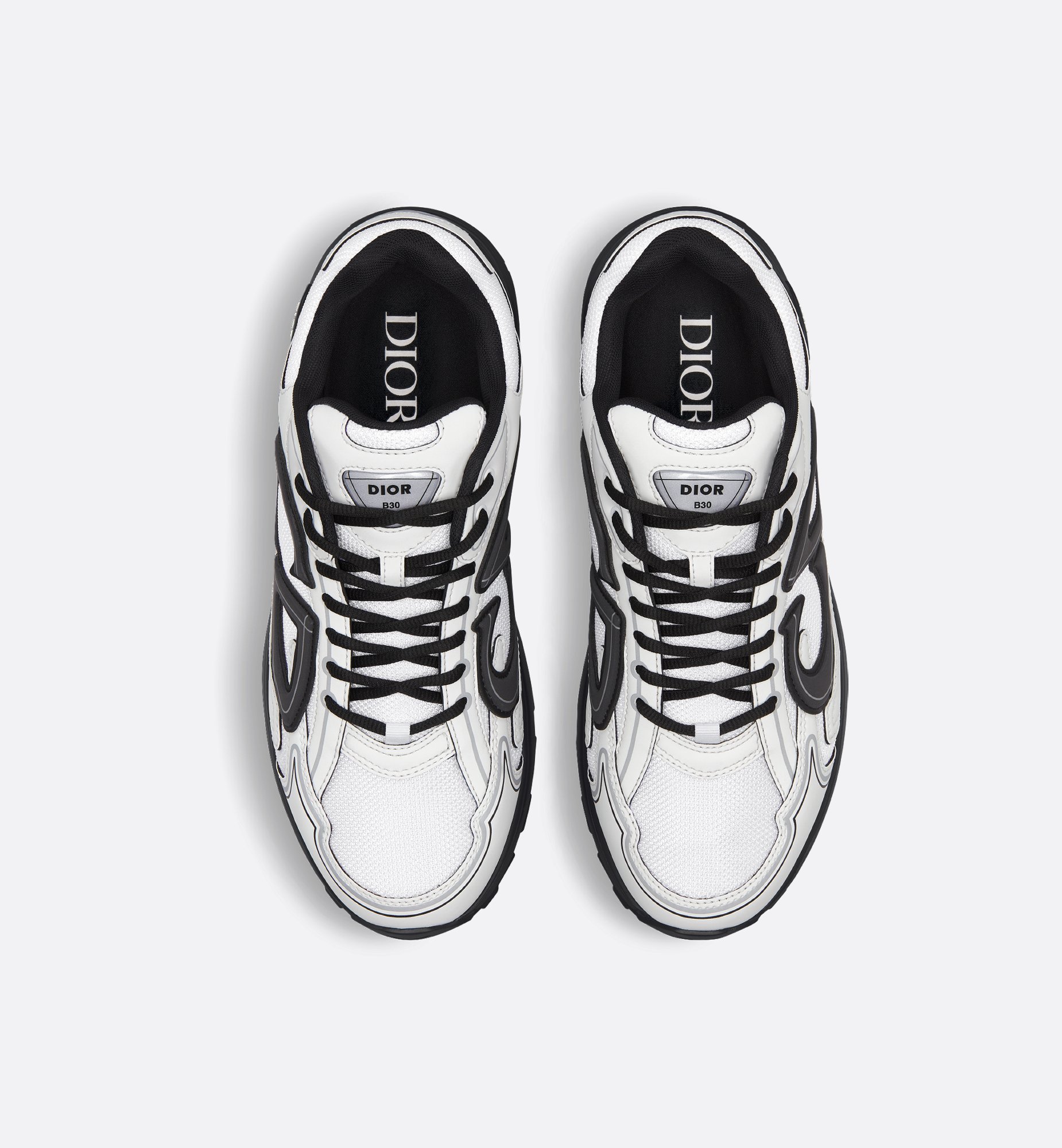B30 Countdown Sneaker White Mesh and White Technical Fabric B30 Countdown Sneaker White Mesh and White Technical Fabric